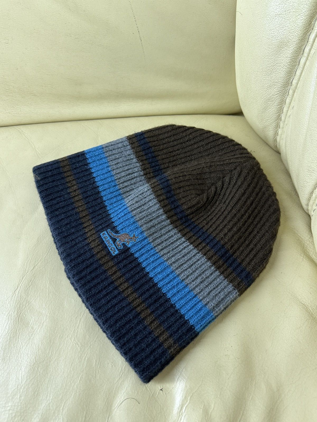 Kangol Vintage Kangol Blue Striped Beanie Hat Size ONE SIZE - 1 Thumbnail