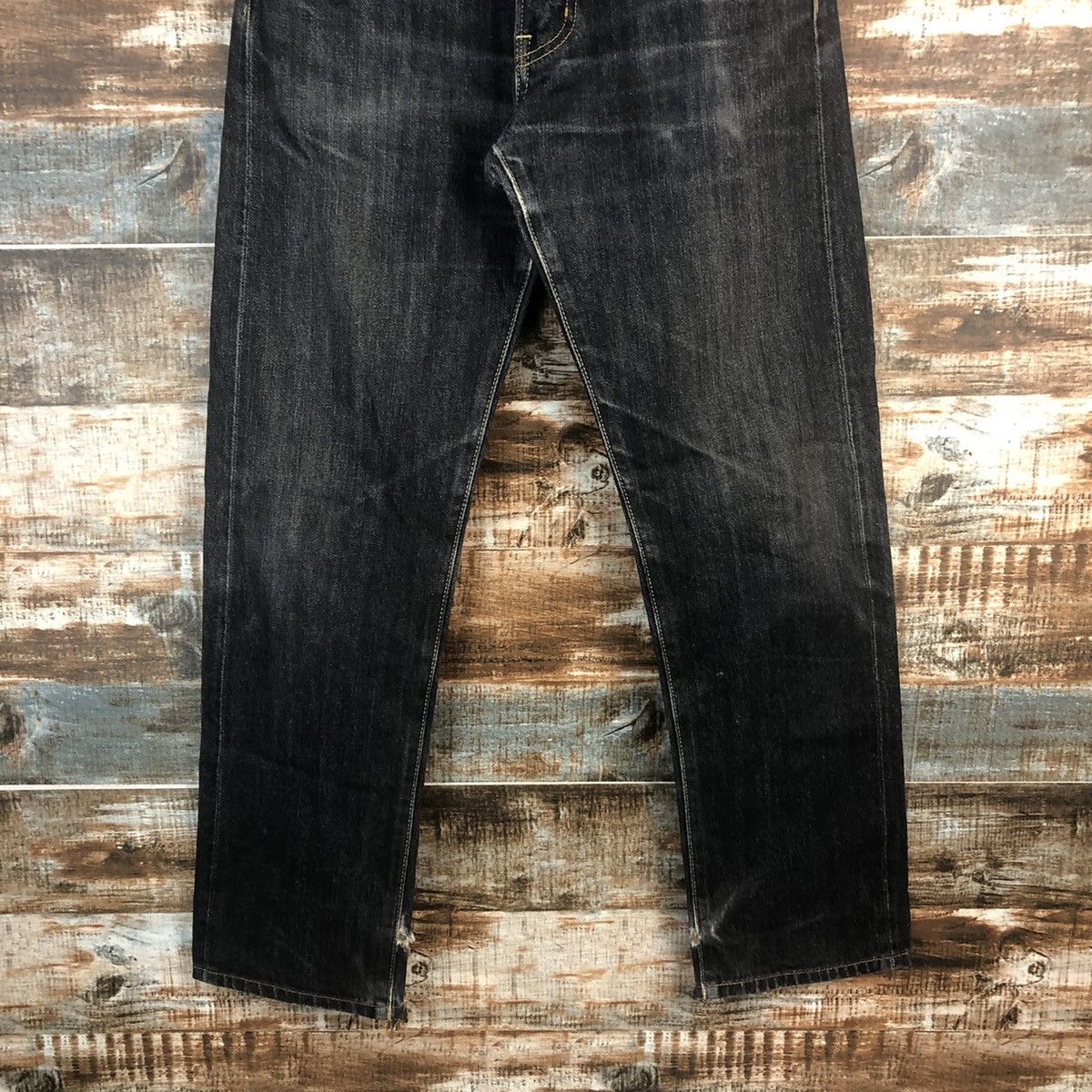 Japanese Brand DL Uniqlo Black Denim Pants #C288 Size US 29 - 3 Thumbnail