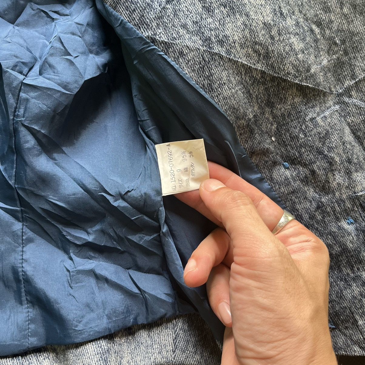 If Six Was Nine JAPANESE BRAND MUD BLUE WASH CROP TOP JACKET Size M / US 6-8 / IT 42-44 - 8 Thumbnail