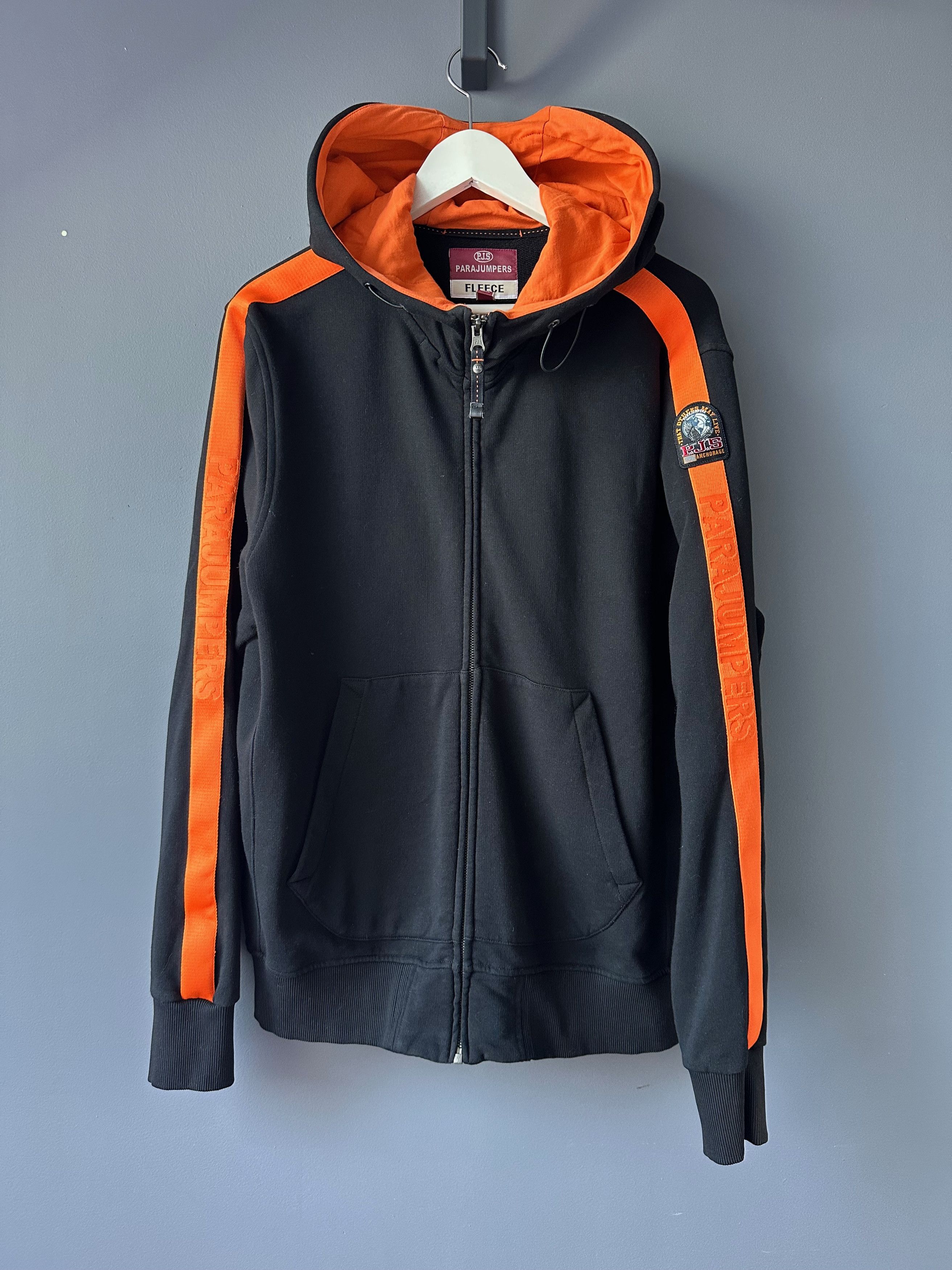 Parajumpers Parajumpers Fleece Full Zip Black Orange Hooded Sweatshirt Size US XL / EU 56 / 4 - 1 Thumbnail