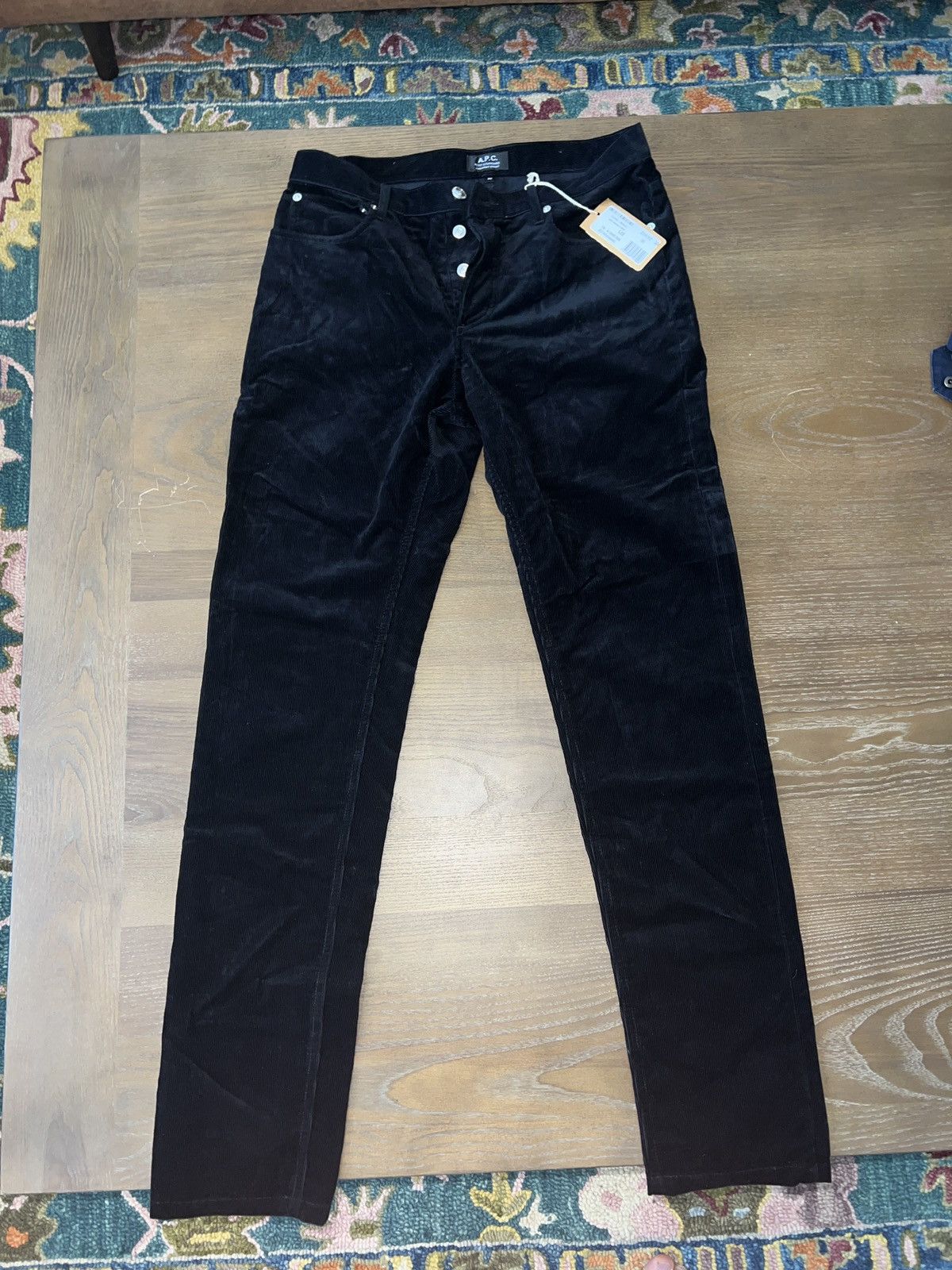 A.P.C. A.P.C. Black Corduroy Jeans – Made in Italy – New w/ Ta Size US 30 / EU 46 - 1 Thumbnail