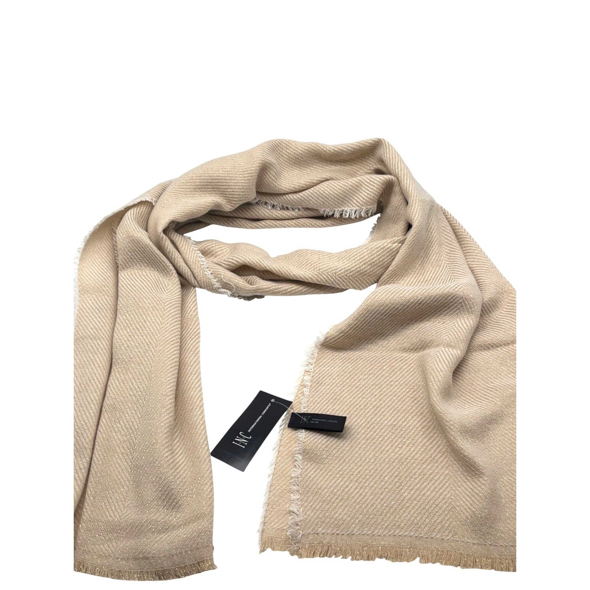 Other Inc International Concepts Two-Tone Shine Scarf / Wrap, Sand Size ONE SIZE - 4 Thumbnail