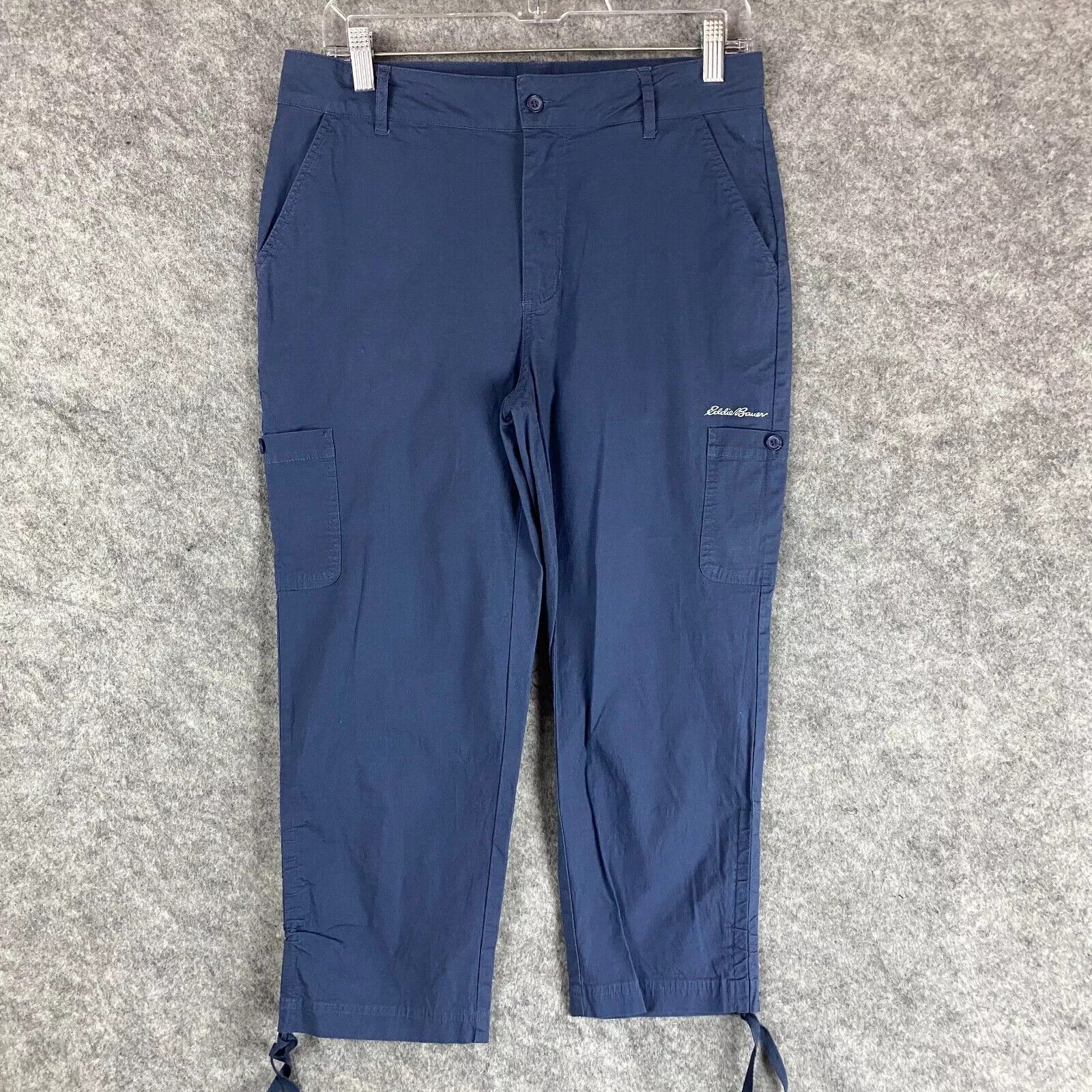 Eddie Bauer Eddie Bauer Cargo Pants Medium Capri Women's Blue Cotton M Size 32" / US 10 / IT 46 - 1 Thumbnail