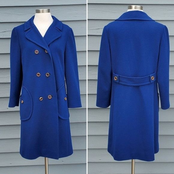 Union LA × Vintage Vintage 50s 60s Jackie O Kennedy Cobalt Blue Double Breasted Size M / US 6-8 / IT 42-44 - 8 Thumbnail