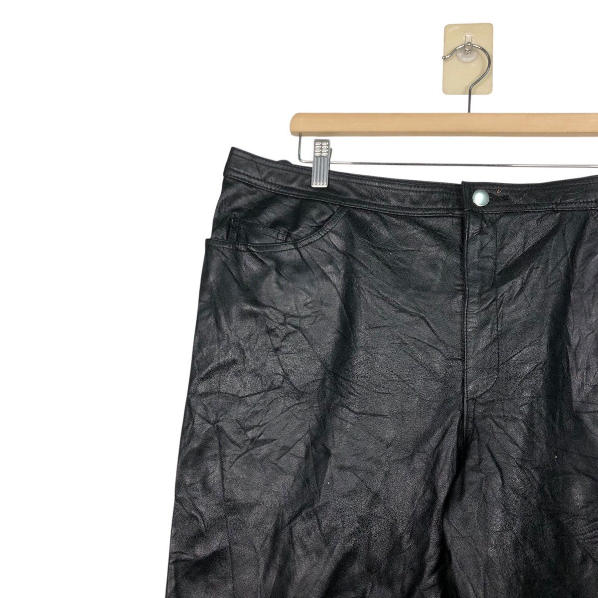 Japanese Brand 📌Vintage Biker Casual Leather Pants Fun Lemo Issey Miyake Size US 38 / EU 54 - 8 Thumbnail
