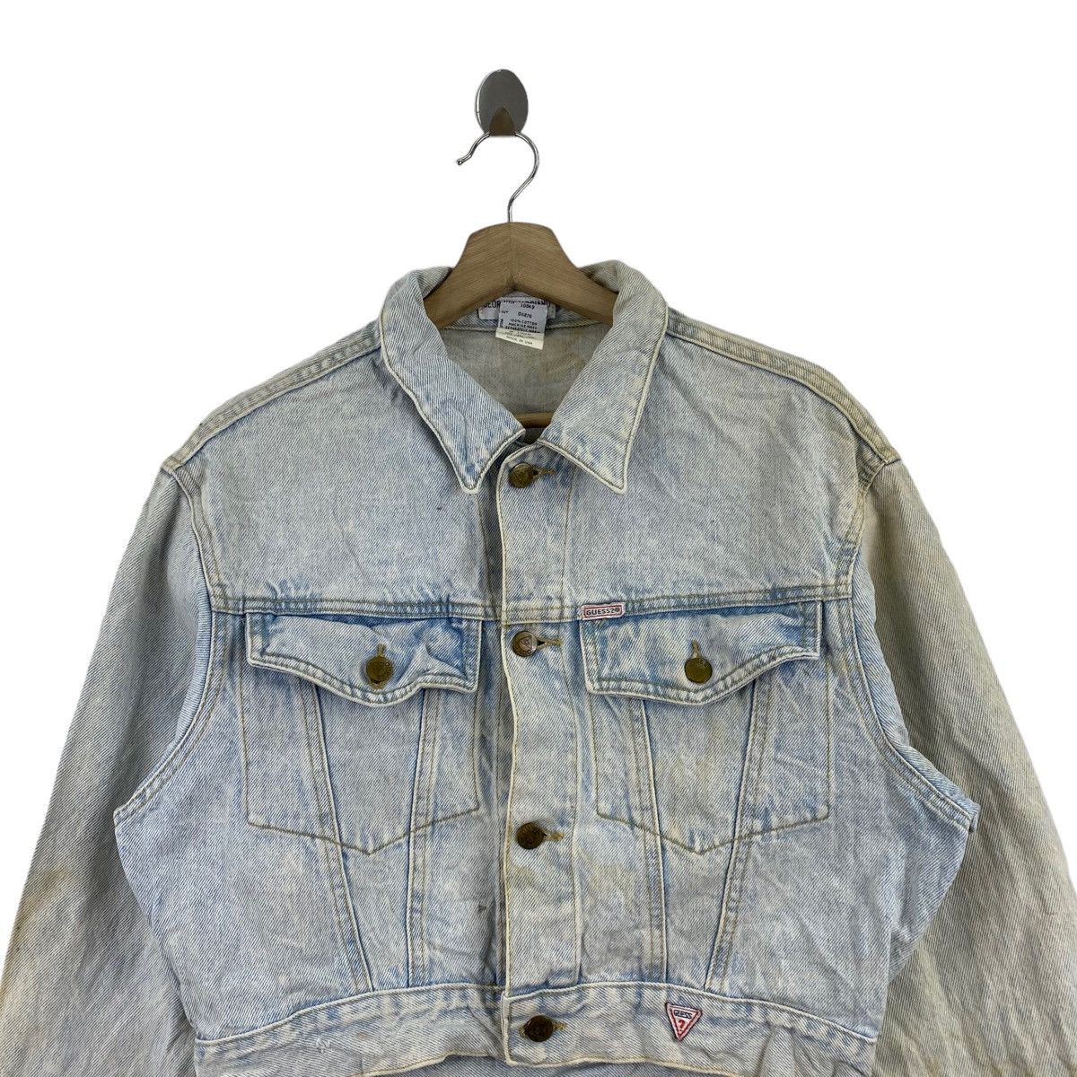 Georges Marciano × Guess × Vintage Vintage 80s GEORGES MARCIANO GUESS Motorcycle Crop Top Denim Size S / US 4 / IT 40 - 2 Thumbnail