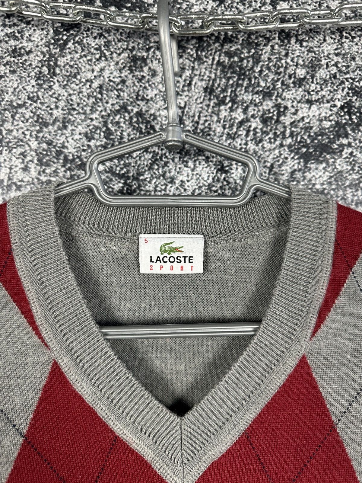 Lacoste Men’s Lacoste Sport V-Neck Wool Sweater Pullover Size 5 Size US L / EU 52-54 / 3 - 8 Thumbnail