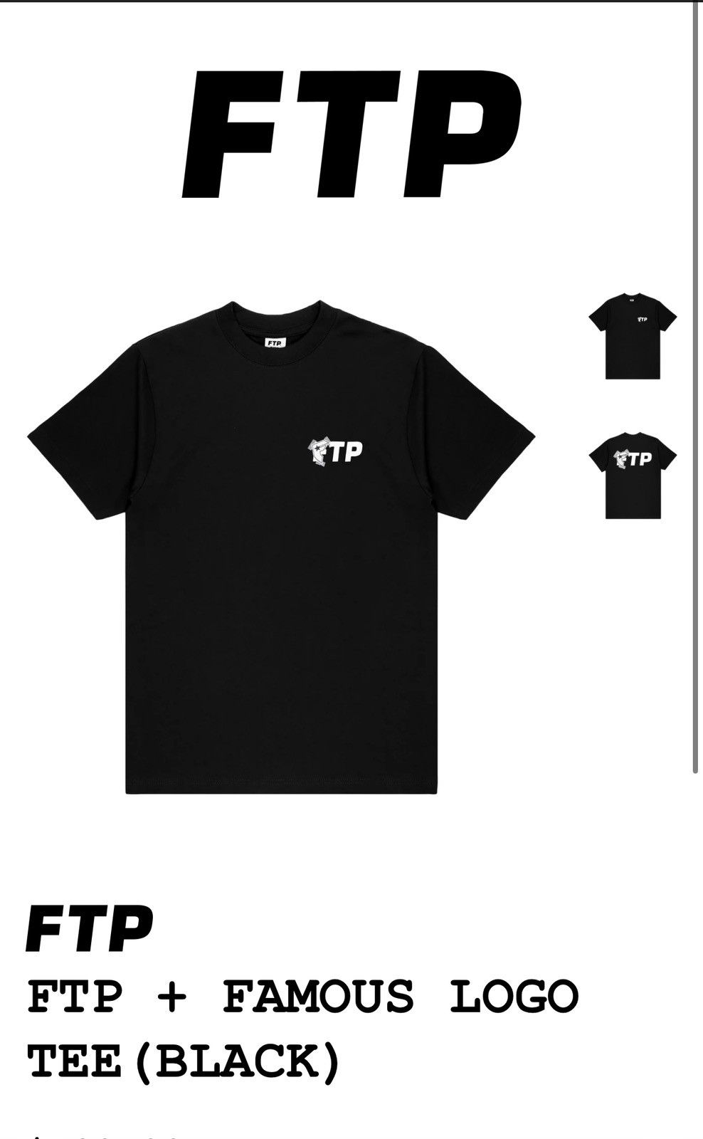 Fuck The Population FTP + FAMOUS LOGO TEE Size US L / EU 52-54 / 3 - 1 Preview