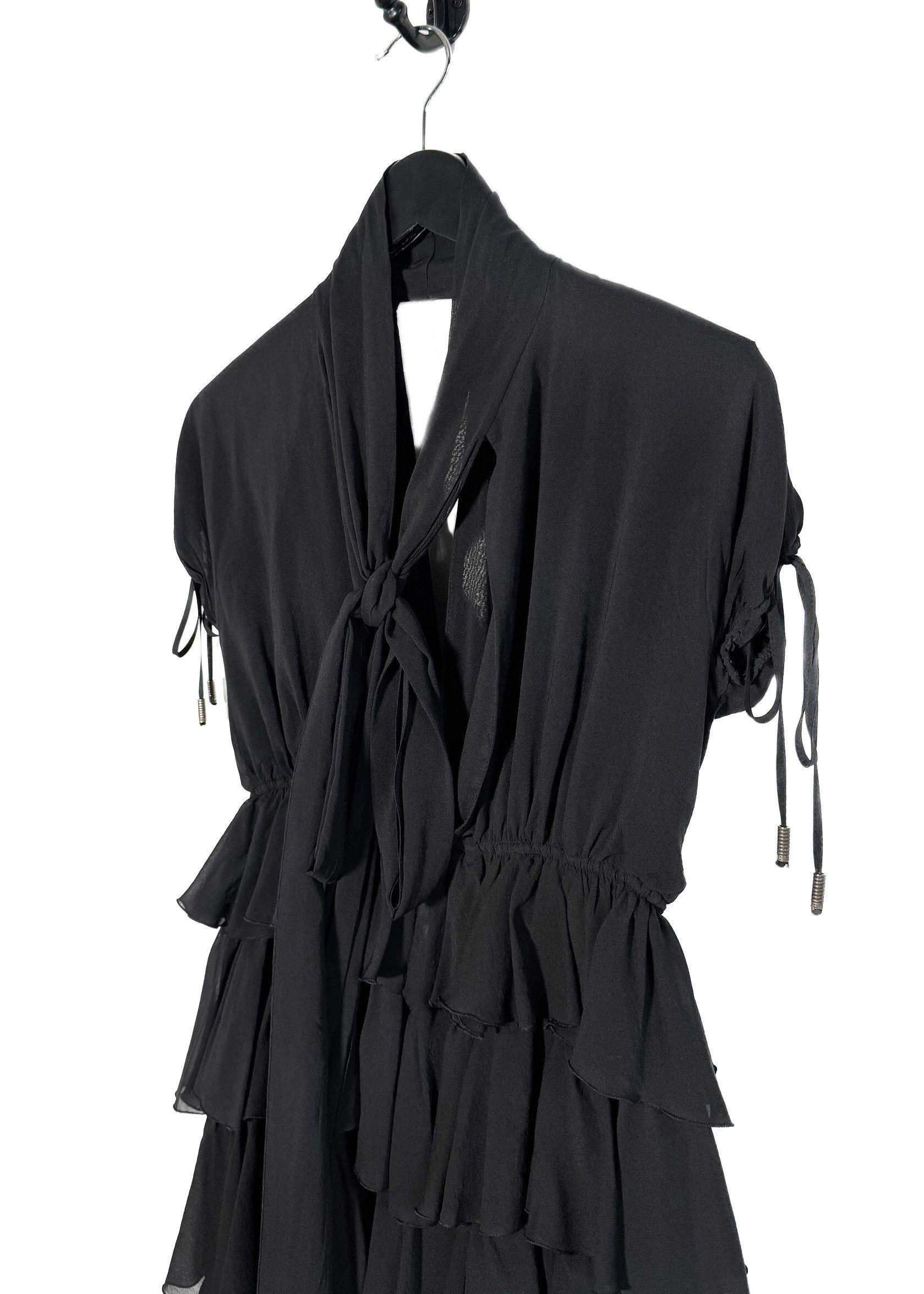 Just Cavalli Just Cavalli Black Ruffle Mini Dress Size M / US 6-8 / IT 42-44 - 4 Thumbnail
