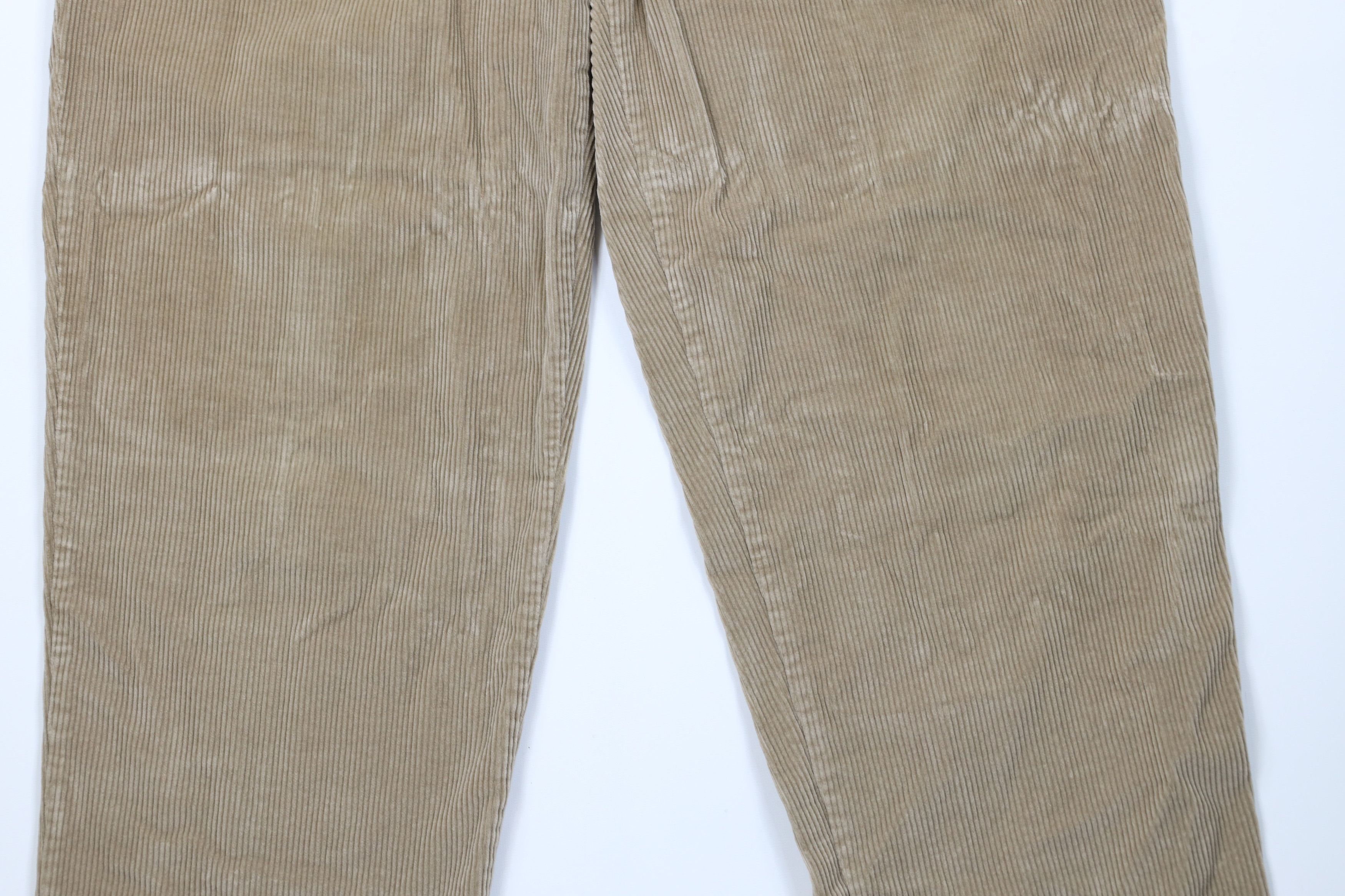 Eddie Bauer Vintage 90s Eddie Bauer Wide Leg Corduroy Chino Pants Beige Size US 38 / EU 54 - 3 Thumbnail