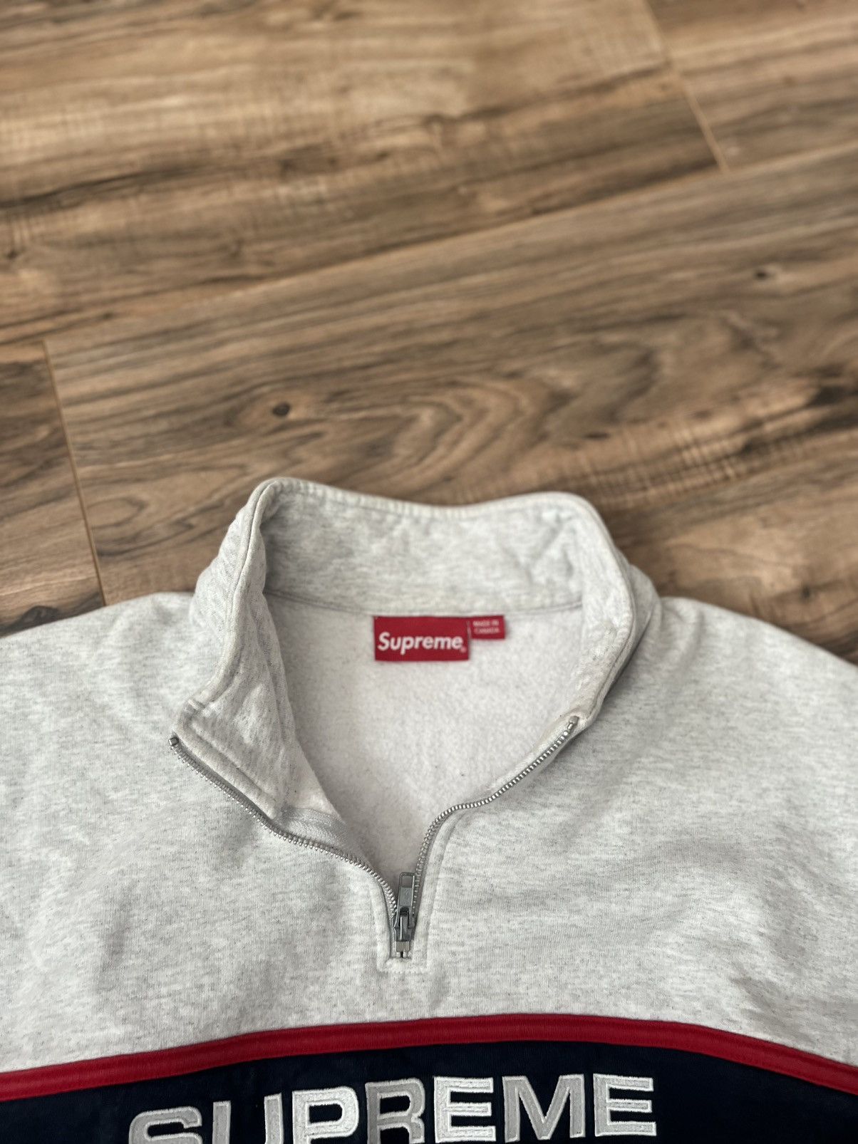 Supreme Supreme 2-Tone Half Zip Sweatshirt Size US XL / EU 56 / 4 - 13 Thumbnail