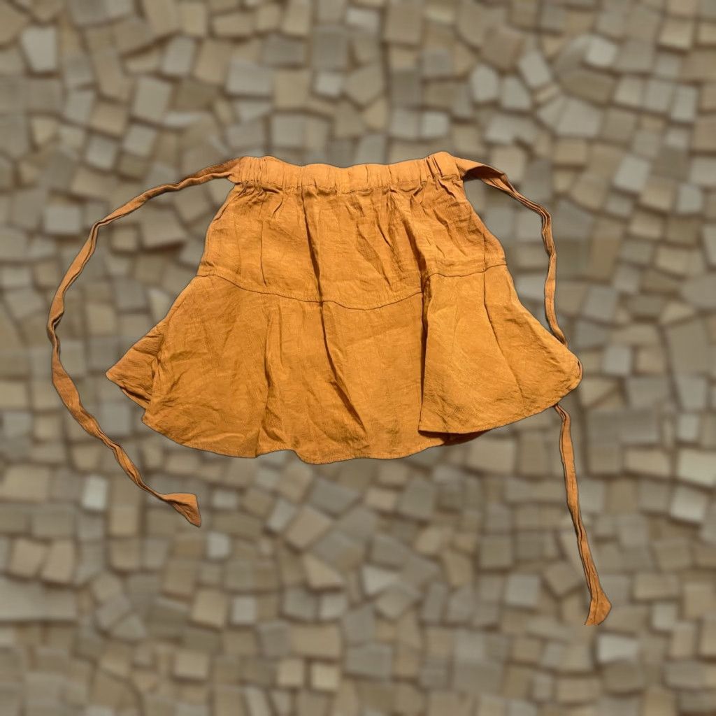 Vintage Harper Shorts Women's Size Small Orange Tie Waist Button Front Casual Modern Paperbag Spring SummerFall Womens Size 28" / US 6 / IT 42 - 1 Thumbnail