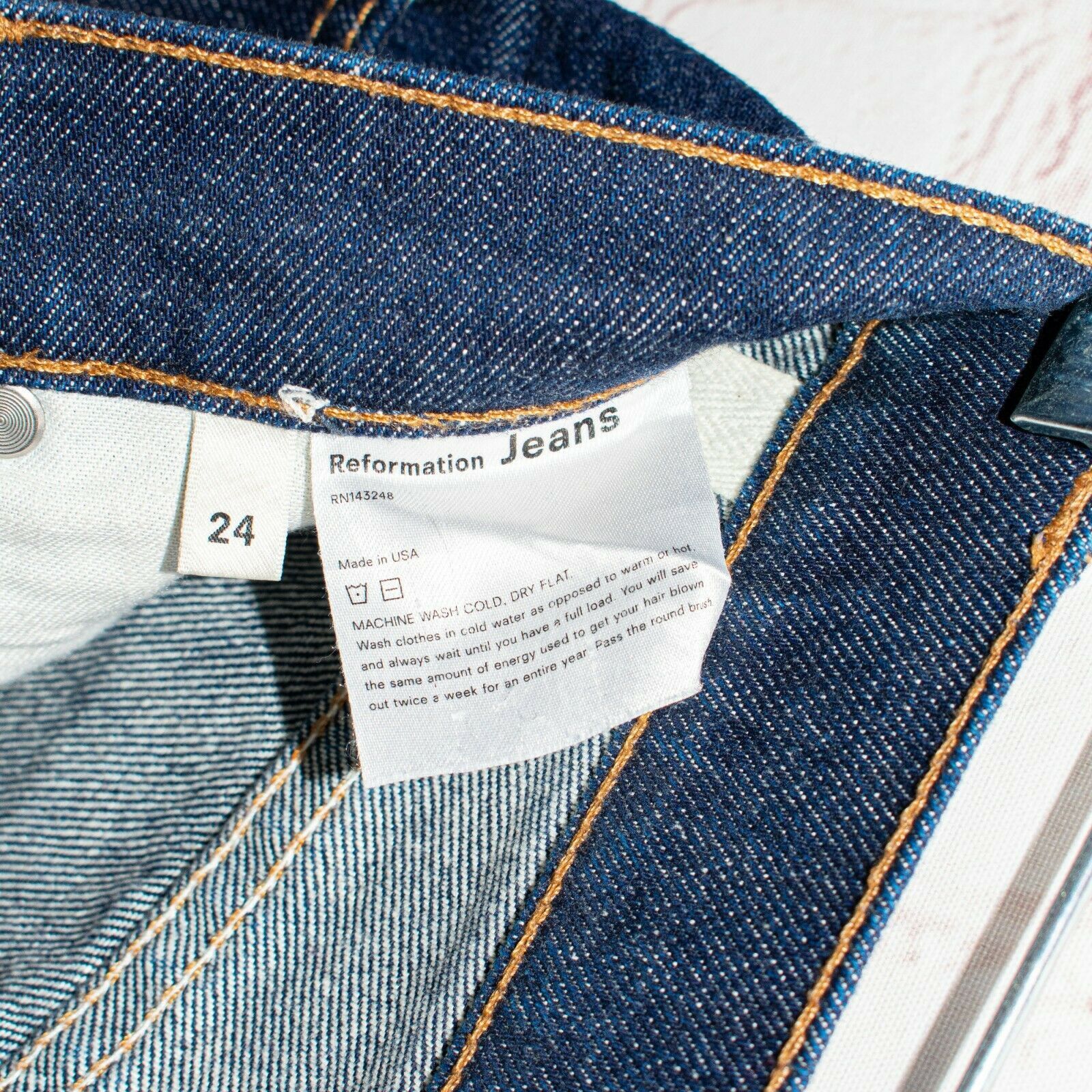 Reformation Reformation Julia High Rise Cigarette Jeans in Volta Wash Size 24" / US 00 / IT 34 - 7 Thumbnail