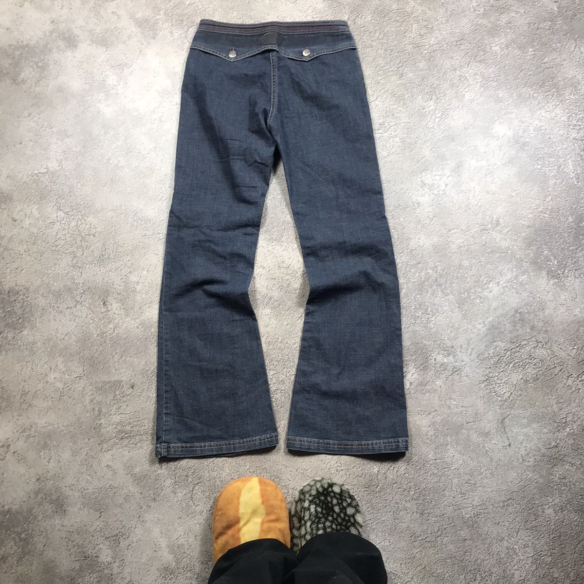 Vintage Vintage Y2K Flared Distressed Baggy Jeans Grunge Skate 27 Size 27" / US 4 / IT 40 - 5 Thumbnail