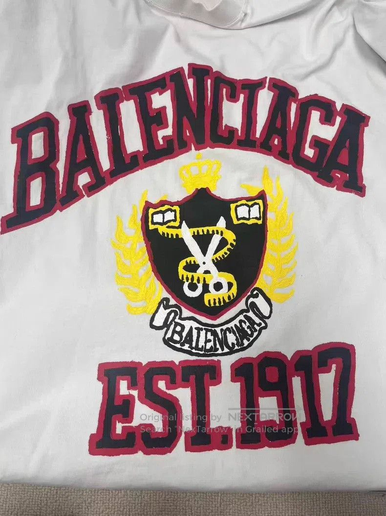 Balenciaga Balenciaga Logo Letter Pattern Printed Crew Neck Short Sle Size US M / EU 48-50 / 2 - 3 Thumbnail
