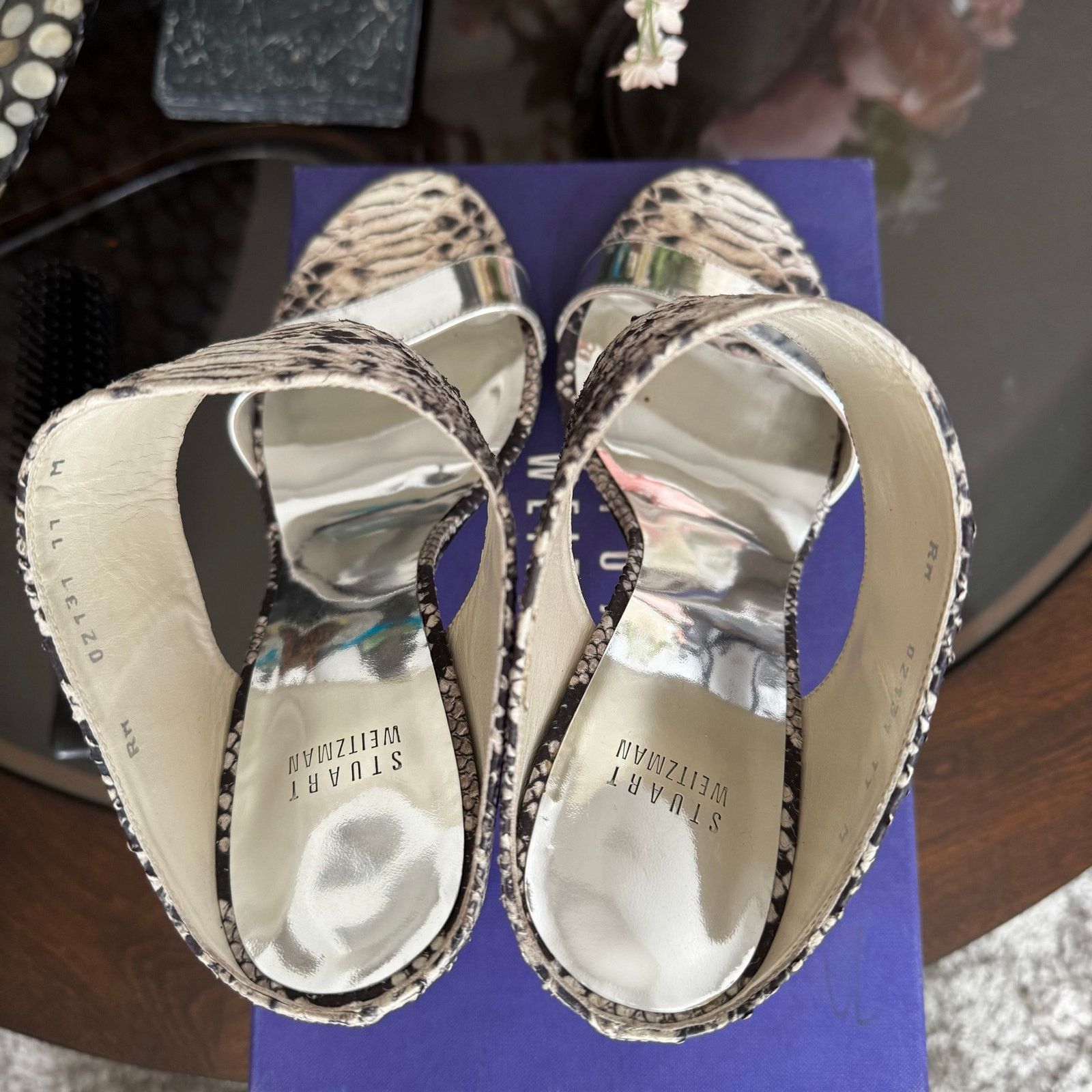 Stuart Weitzman Stuart Weitzman Minimalist My Slide Leather Sandals Mules Size US 11 / IT 41 - 5 Thumbnail