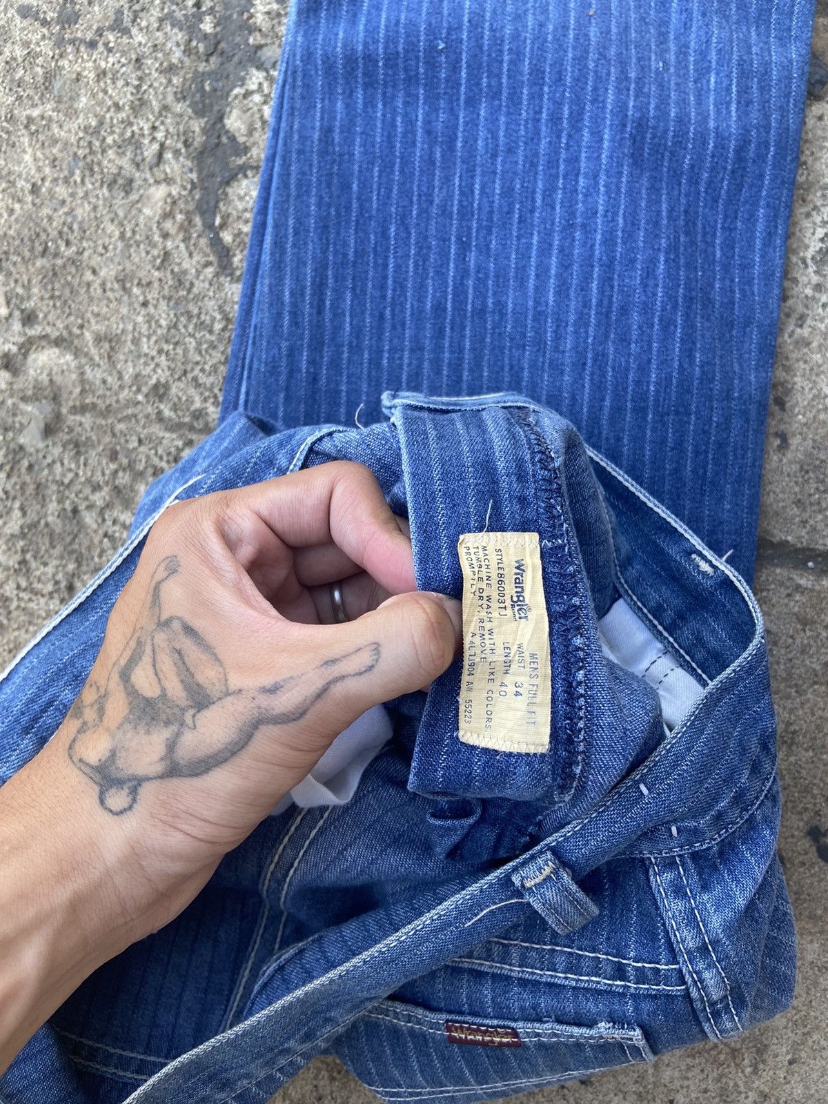 Kapital × Vintage Vintage Wrangler 80s denim with white stripes Size US 33 - 7 Thumbnail