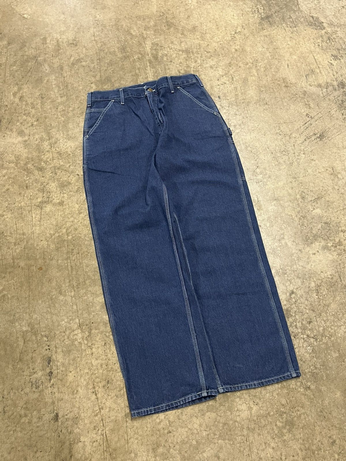 Carhartt × Vintage Carhartt carpenter cargo pants baggy fit wide leg streetwear Size US 34 / EU 50 - 6 Thumbnail