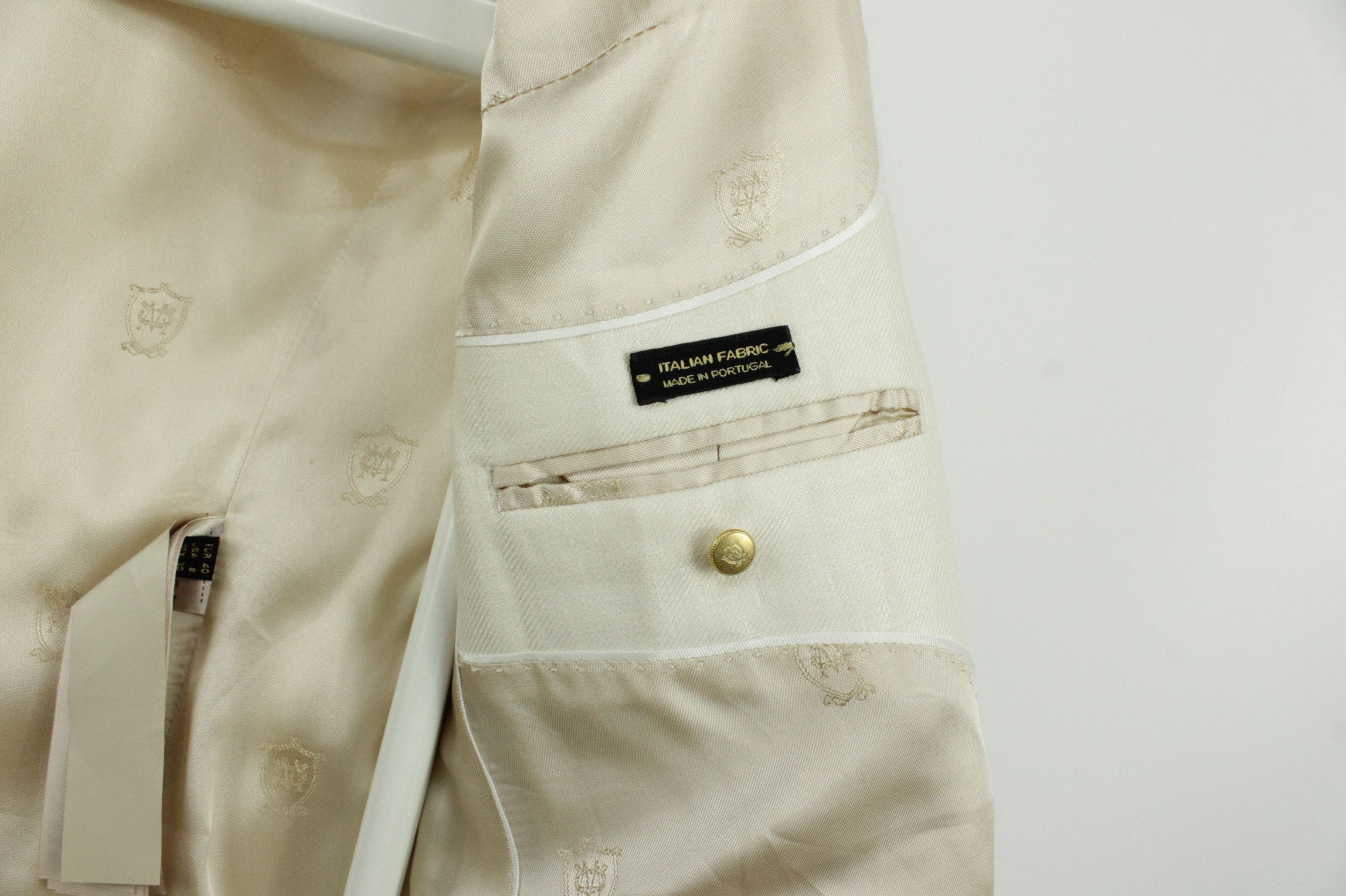 Massimo Dutti Massimo Dutti Beige Linen Tailored Blazer Jacket Women's Size M / US 6-8 / IT 42-44 - 8 Thumbnail
