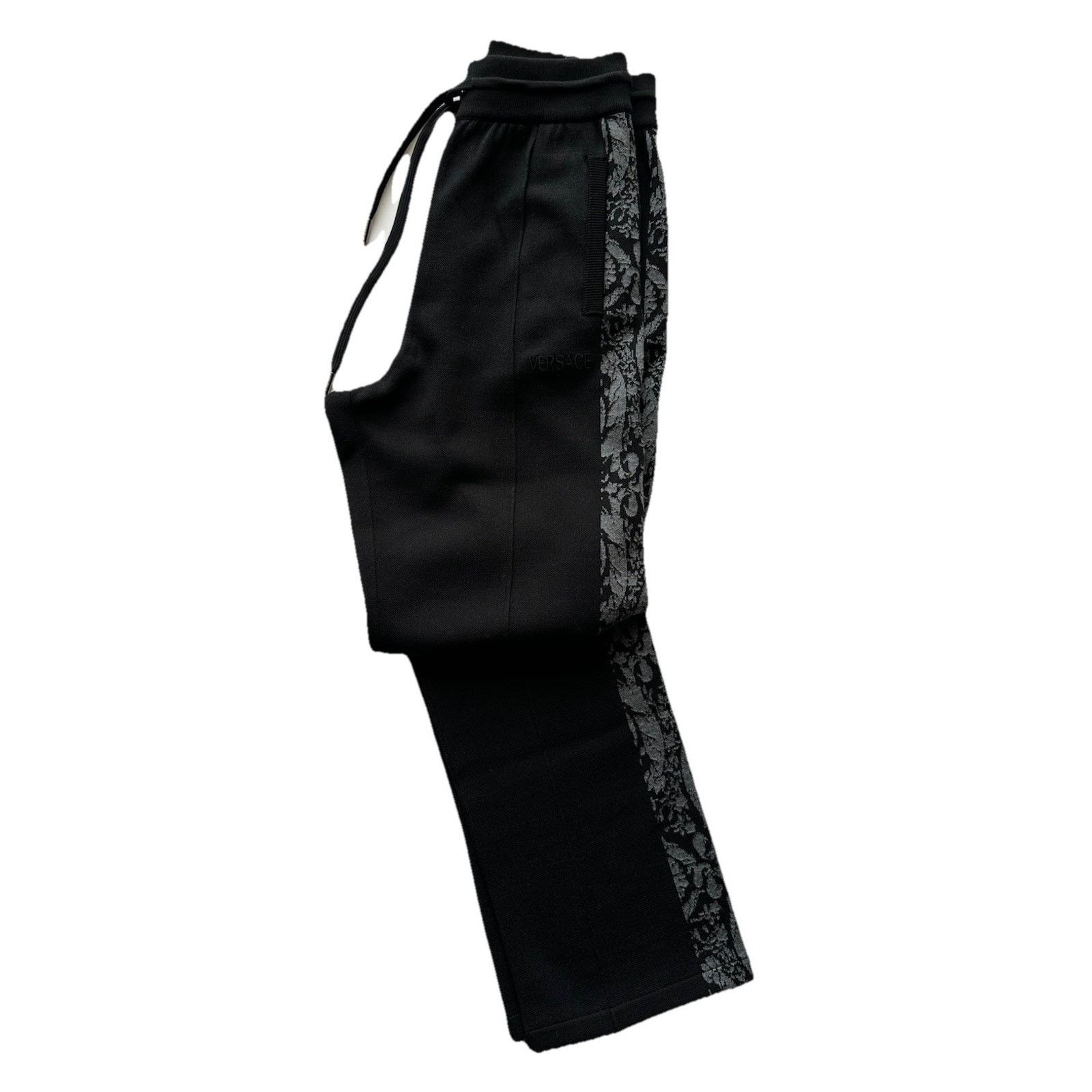 Versace Versace Knit Barocco Jacquard Black Pants L (50) 1013253 Size US 32 / EU 48 - 4 Thumbnail