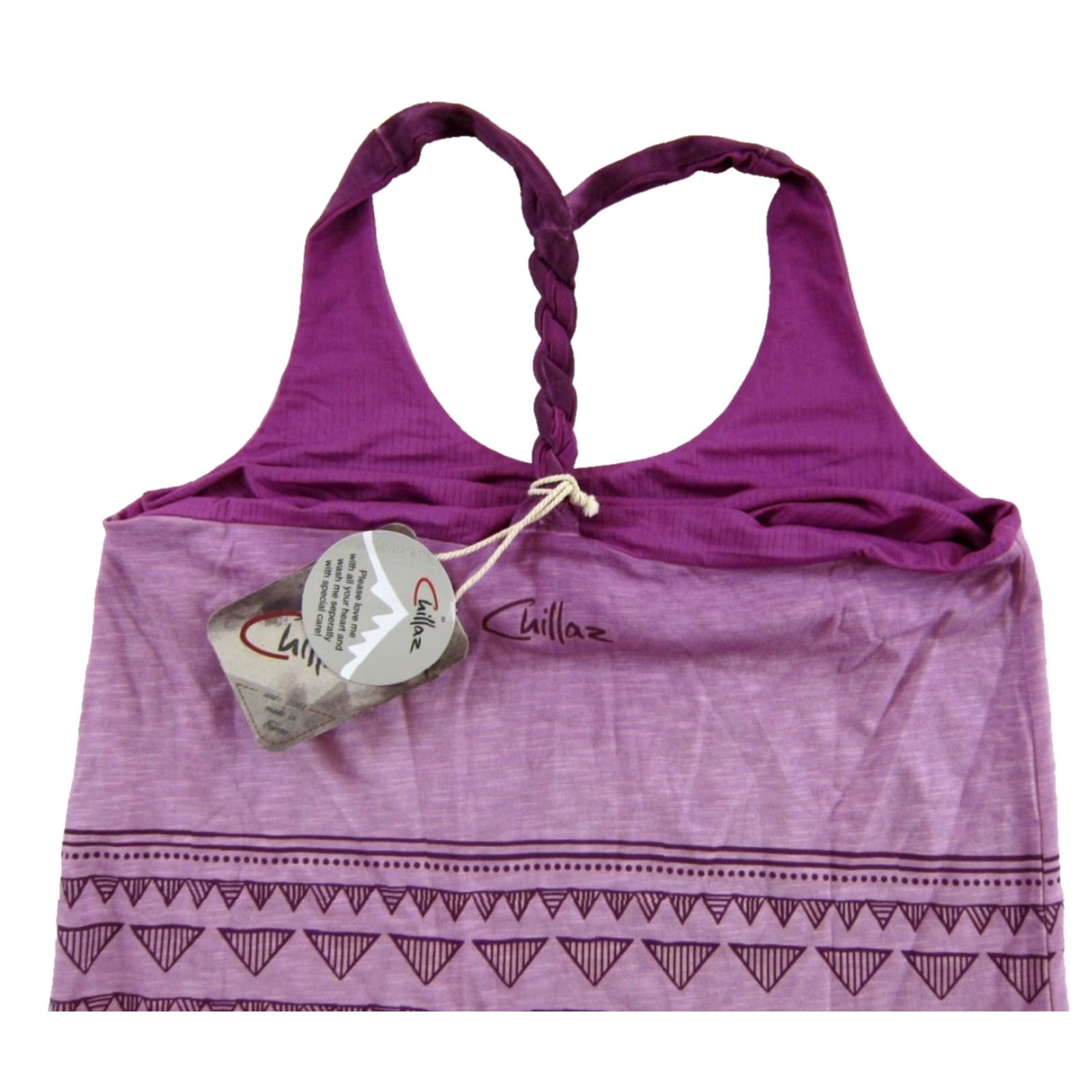Vintage Chillaz NWT Violet Purple Jersey Stretch Grande Grotta Triangle Tank Dress 8/38 Sleeveless Round Neck Knit Dress Purple 8 Womens Mehasurements NWT Size M / US 6-8 / IT 42-44 - 5 Thumbnail