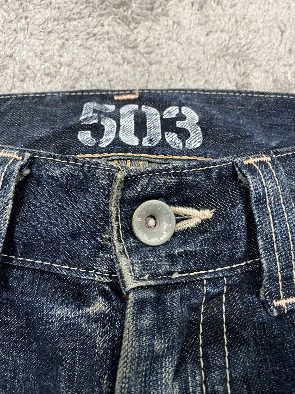 Edwin NEED GONE ‼️ Edwin 503 Blue Trip Black Flare Washed Denim Size US 31 - 12 Thumbnail