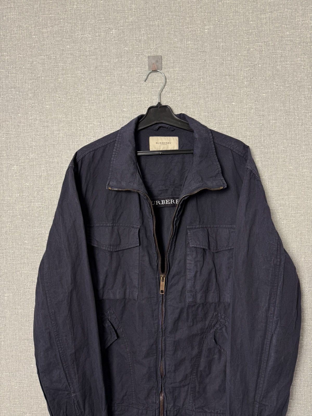 Burberry Burberry London Navy Cotton & Metal Utility Jacket Size L Size US L / EU 52-54 / 3 - 8 Thumbnail