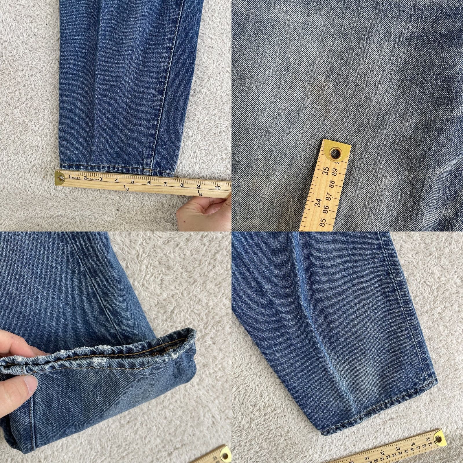 J.Crew VINTAGE J.CREW Jeans Women's 32T (36x30) Blue Slouchy Boyfriend High Rise Boho Mom Faded Jeans Size 24" / US 00 / IT 34 - 9 Thumbnail