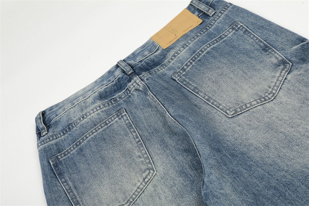Jean American washed punk men's loose flared vintage jeans Size US 32 / EU 48 - 5 Thumbnail
