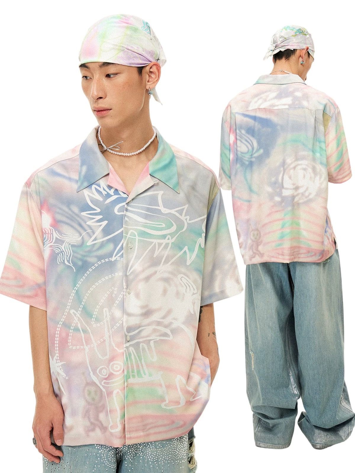 Other Graffiti Carton Button Up Short Sleeve Shirt Size US M / EU 48-50 / 2 - 10 Thumbnail