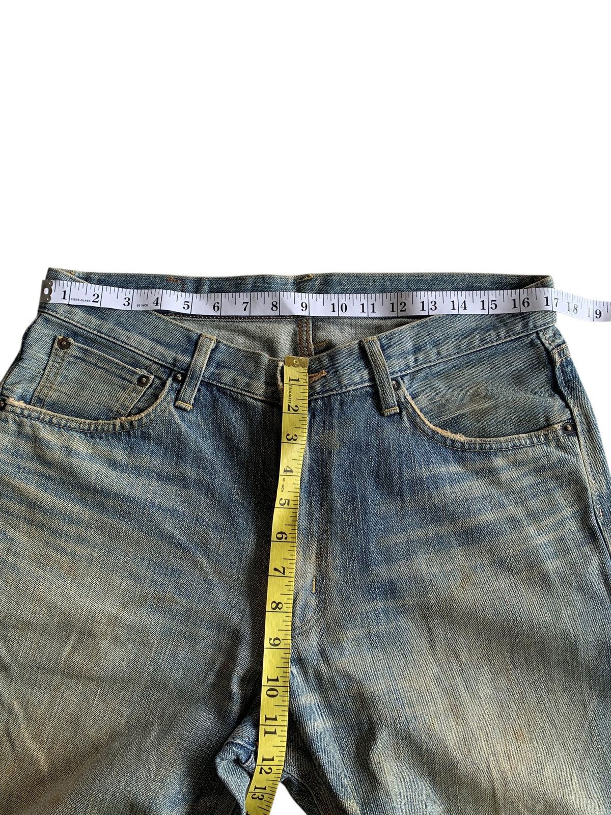 Kapital VINTAGE EDWIN 505ZX SELVEDGE BAGGY RUSTY DISTRESSED DENIM Size US 34 / EU 50 - 15 Thumbnail