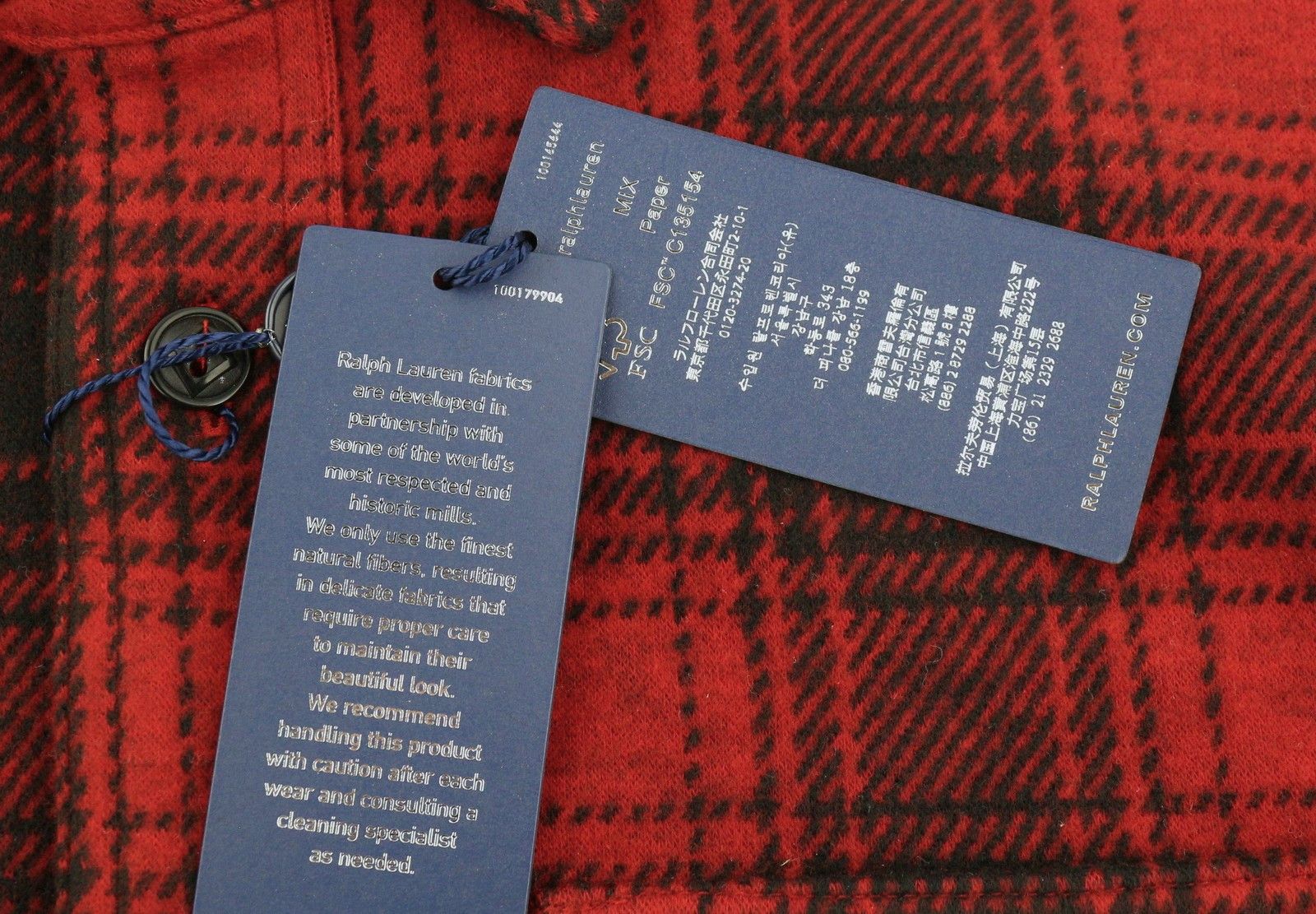Ralph Lauren RED S Flannel Plaid Button Casual Shirt 86985 Size US S / EU 44-46 / 1 - 8 Thumbnail