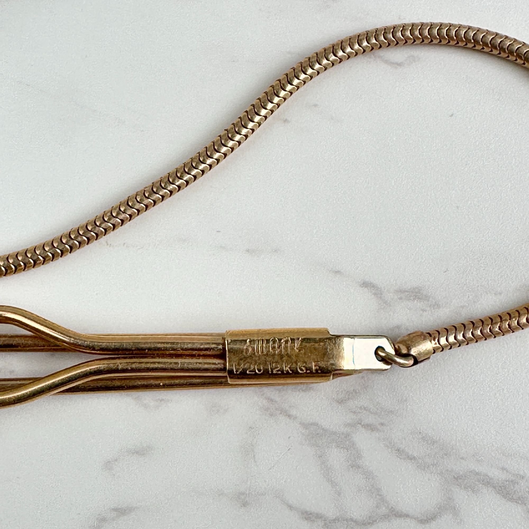 Vintage Swank 12K GF Vintage Tie Clip w/ Chain Size ONE SIZE - 7 Thumbnail