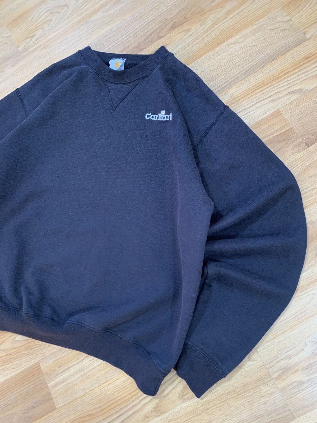 Carhartt Sz L - Vintage Carhartt Crewneck Fleece Sweatshirt (Black) Size US L / EU 52-54 / 3 - 3 Thumbnail