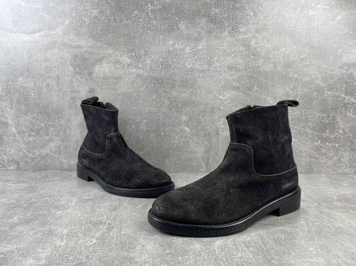 A1923 Avant Garde Handcrafted Zip C.C.Poell Style Suede Boots Size US 9 / IT 39 - 4 Thumbnail