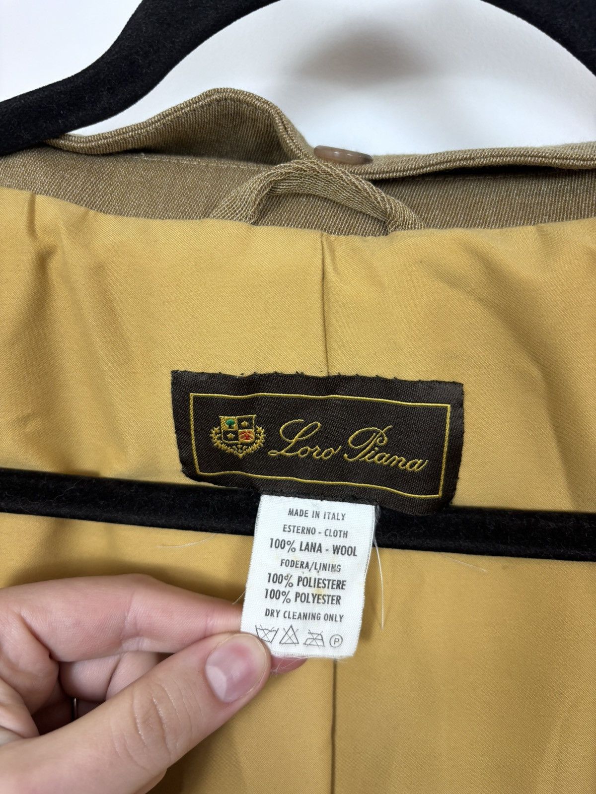 Loro Piana Loro Piana Vintage Men’s Mustard Brown Wool Car Coat Size US L / EU 52-54 / 3 - 13 Thumbnail