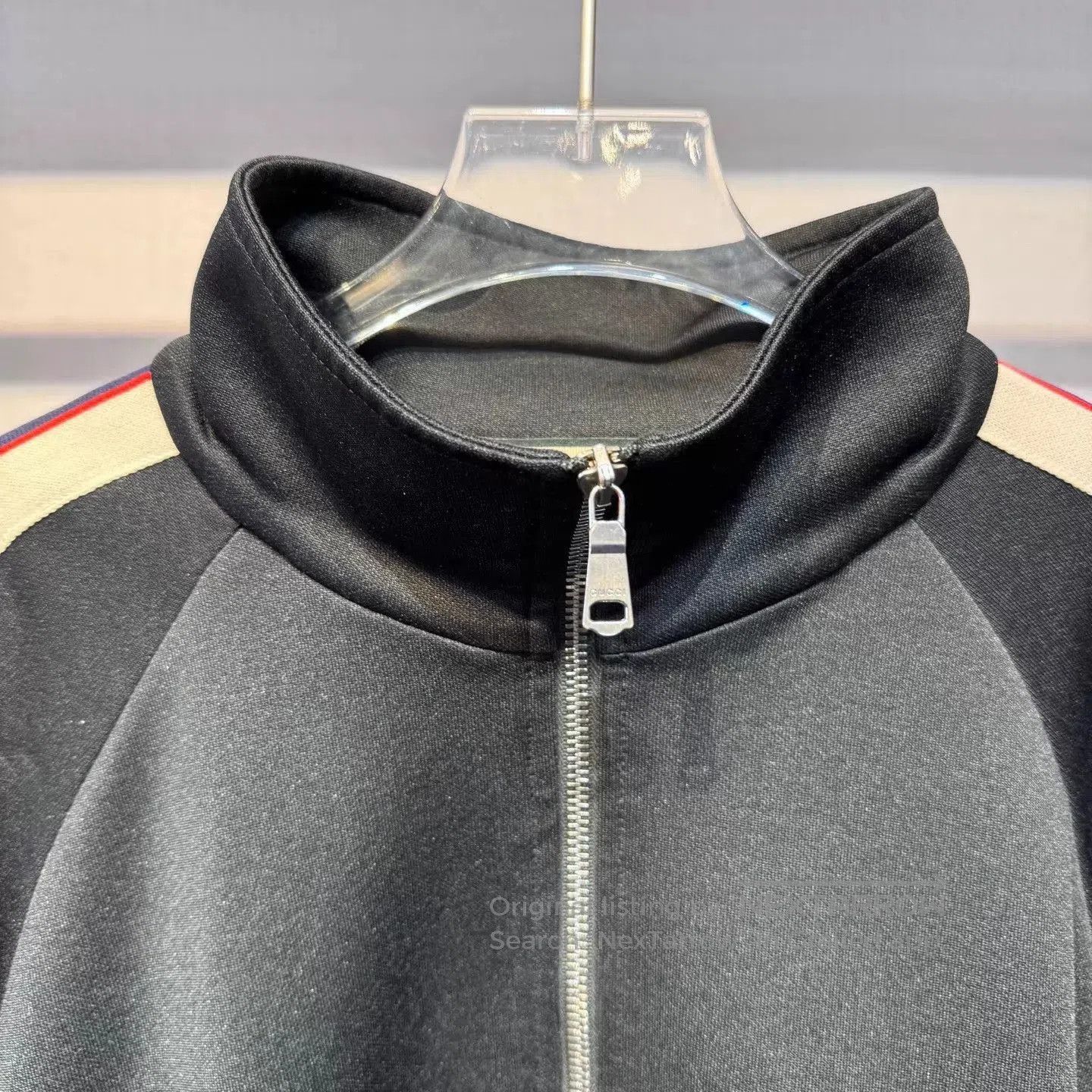 Gucci Black Zip-Up Sweatshirt with Striped Sleeves. Size US XXL / EU 58 / 5 - 3 Thumbnail