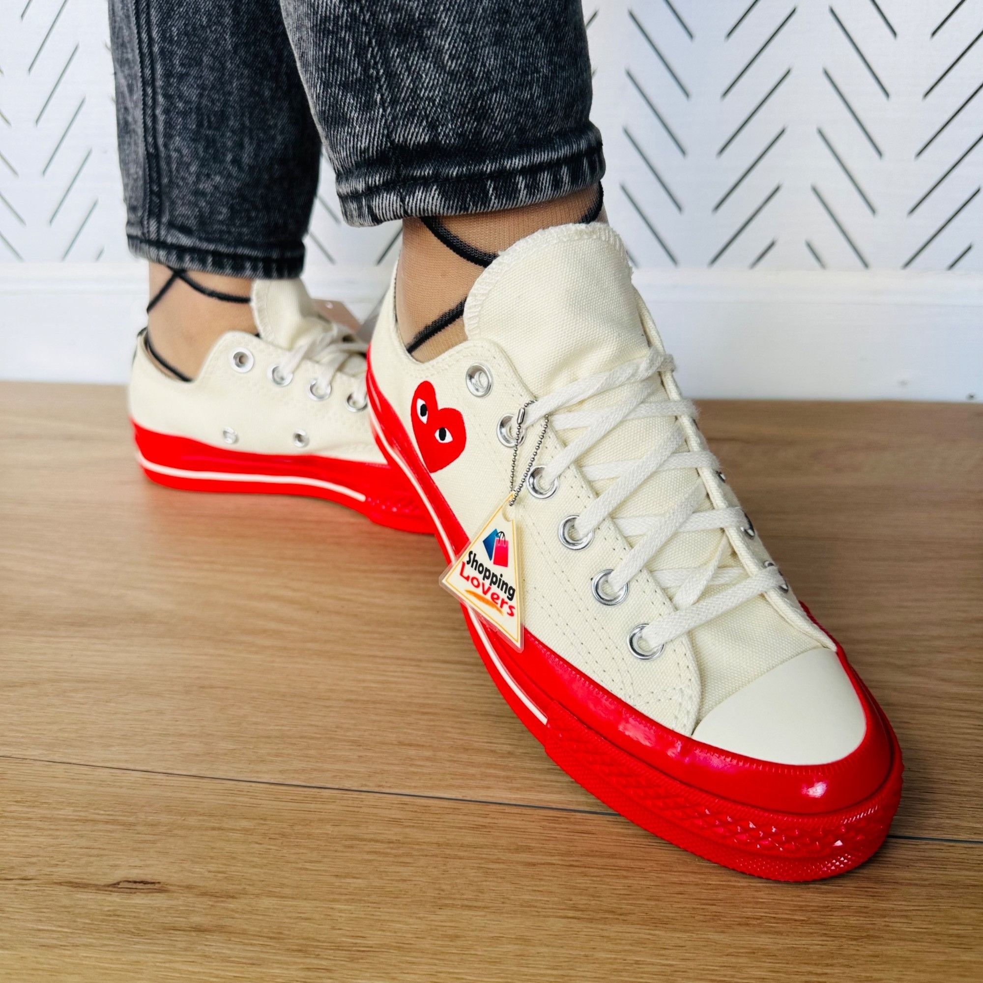 Converse ❤️CONVERSE Hearts Valentines Day Chuck Comme des Garcons Sz Size US 5 / IT 35 - 13 Thumbnail