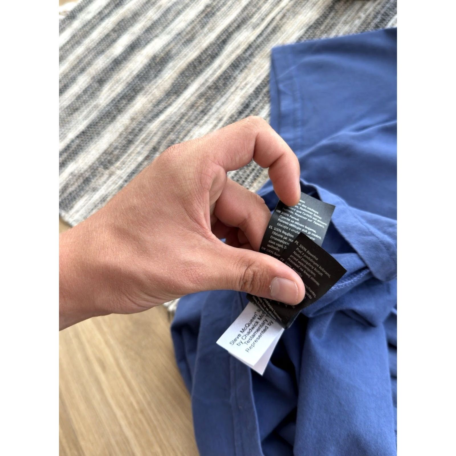 Barbour VINTAGE Barbour The Steve McQueen Collection Big Logo Rare Size S T-Shirt Mens Blue Graphic Print Short Sleeve Regular Cotton Size US S / EU 44-46 / 1 - 8 Thumbnail