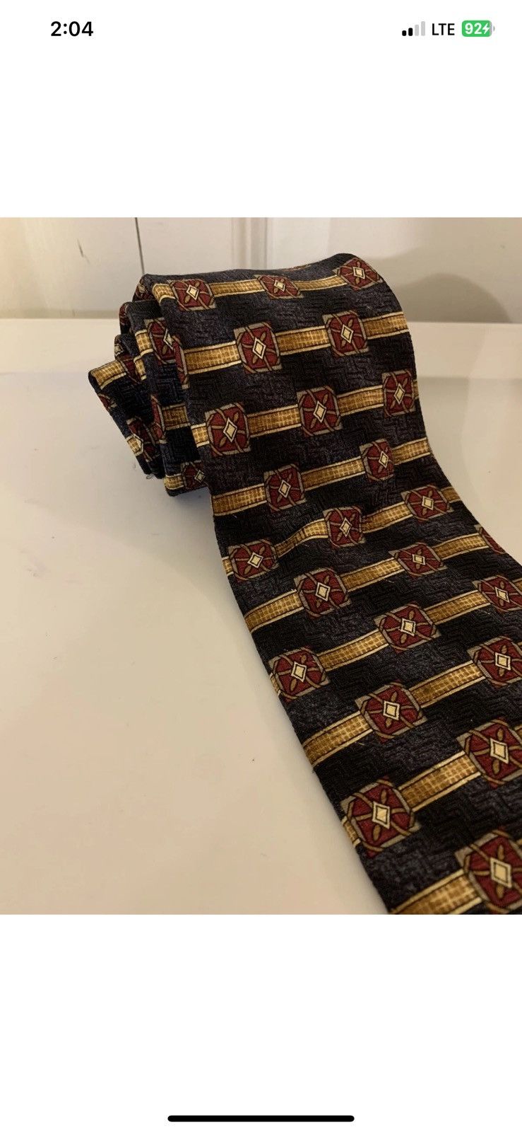 Robert Talbott Robert Talbott studio tie black gold maroon neckties silk Size ONE SIZE - 1 Thumbnail