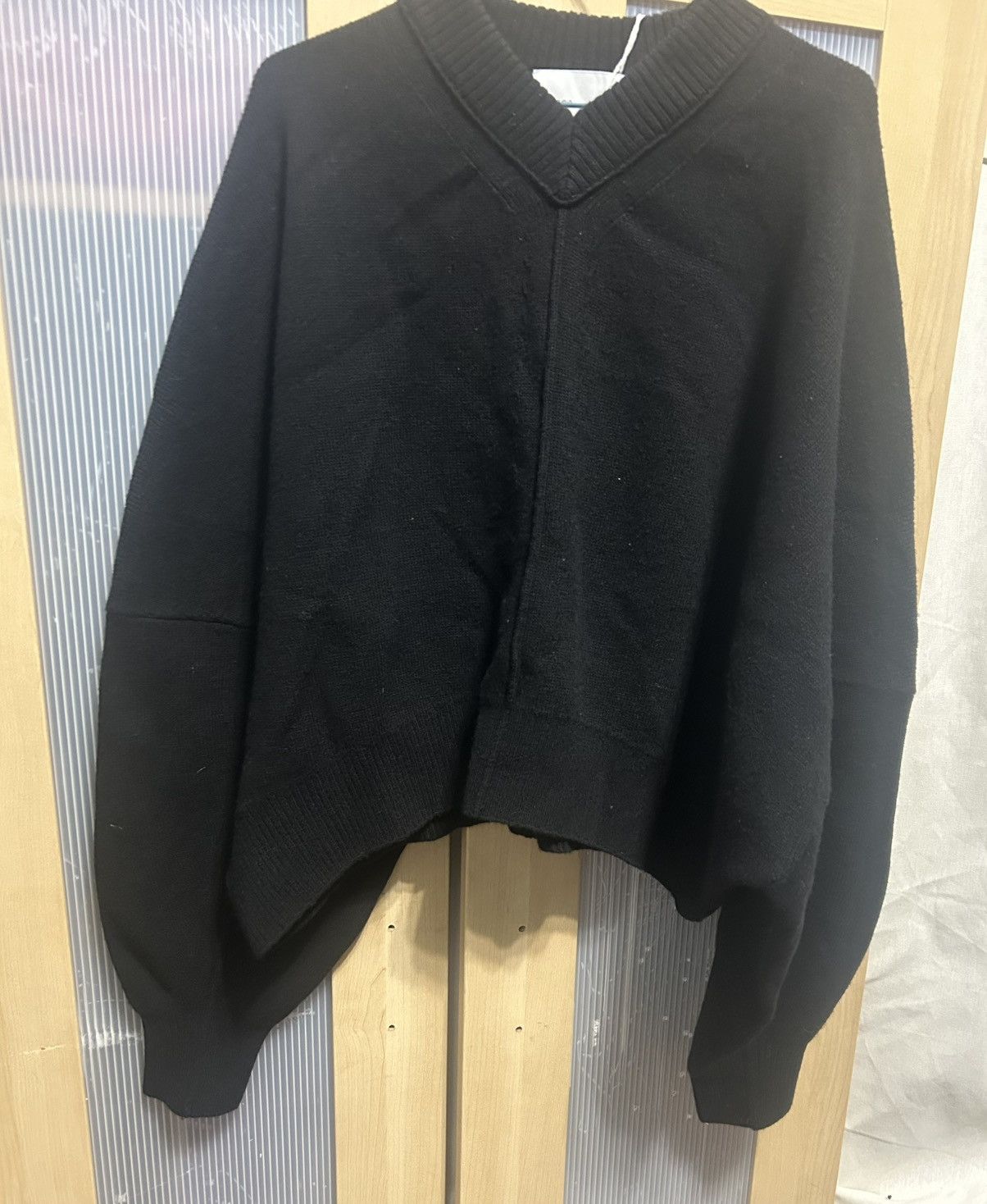 H&M H&M Collection Black Slouchy Wool Sweater Size M / US 6-8 / IT 42-44 - 6 Thumbnail
