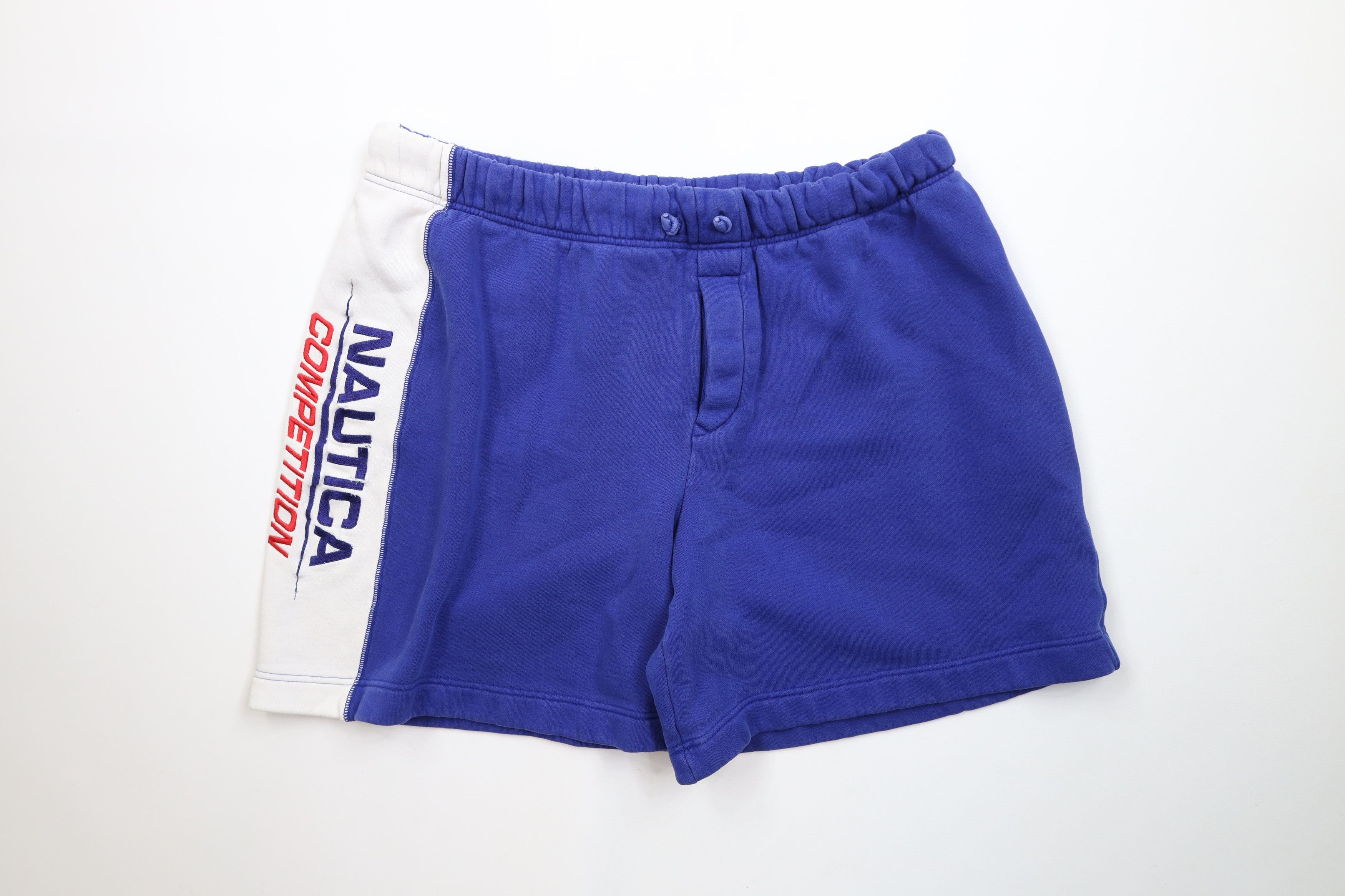 Nautica × Vintage Vintage 90s Nautica Competition Spell Out Sweatpants Shorts Size US 38 / EU 54 - 1 Thumbnail
