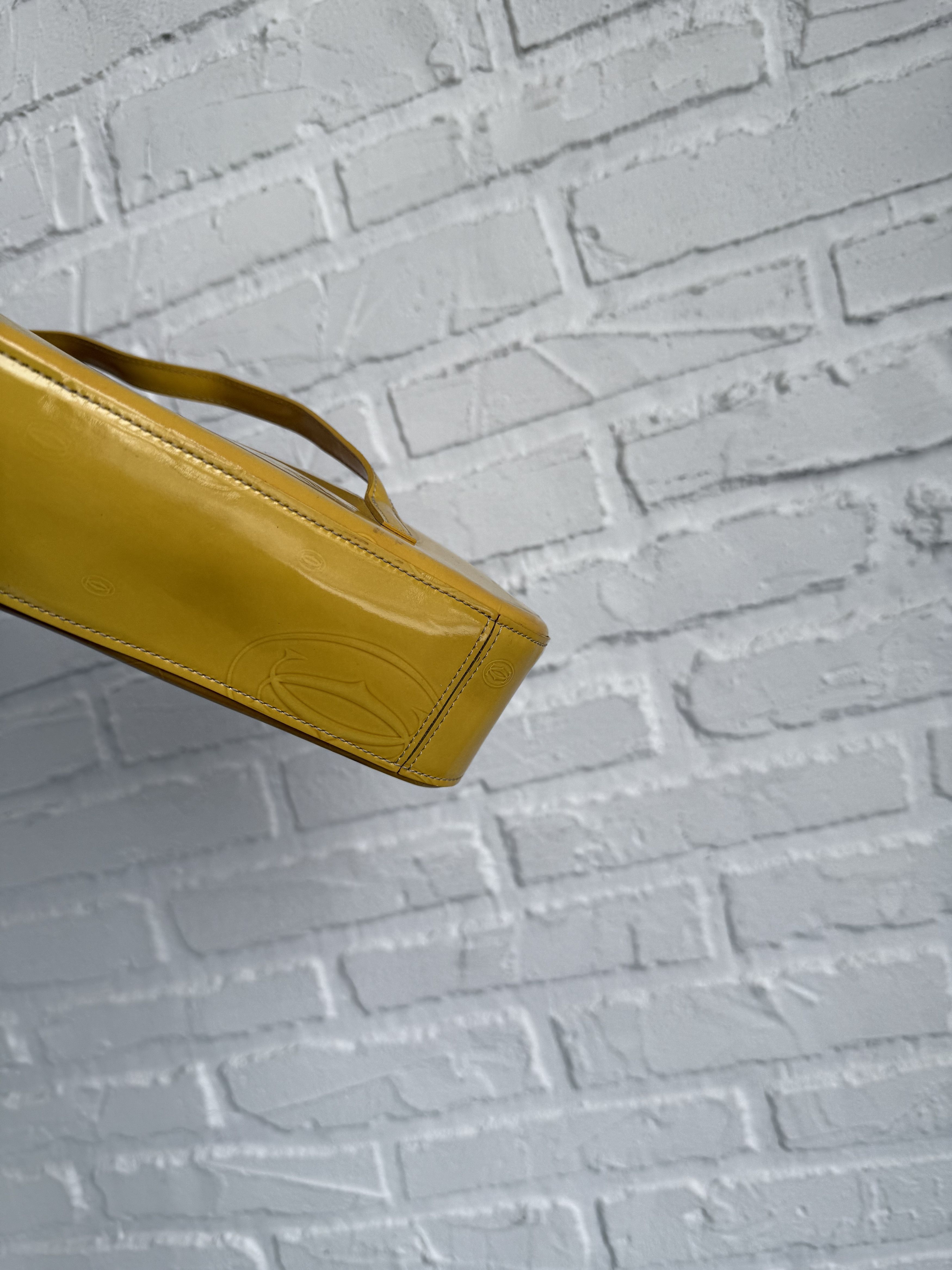 Cartier Vintage Cartier yellow patent leather monogram shoulder bag Size ONE SIZE - 12 Thumbnail