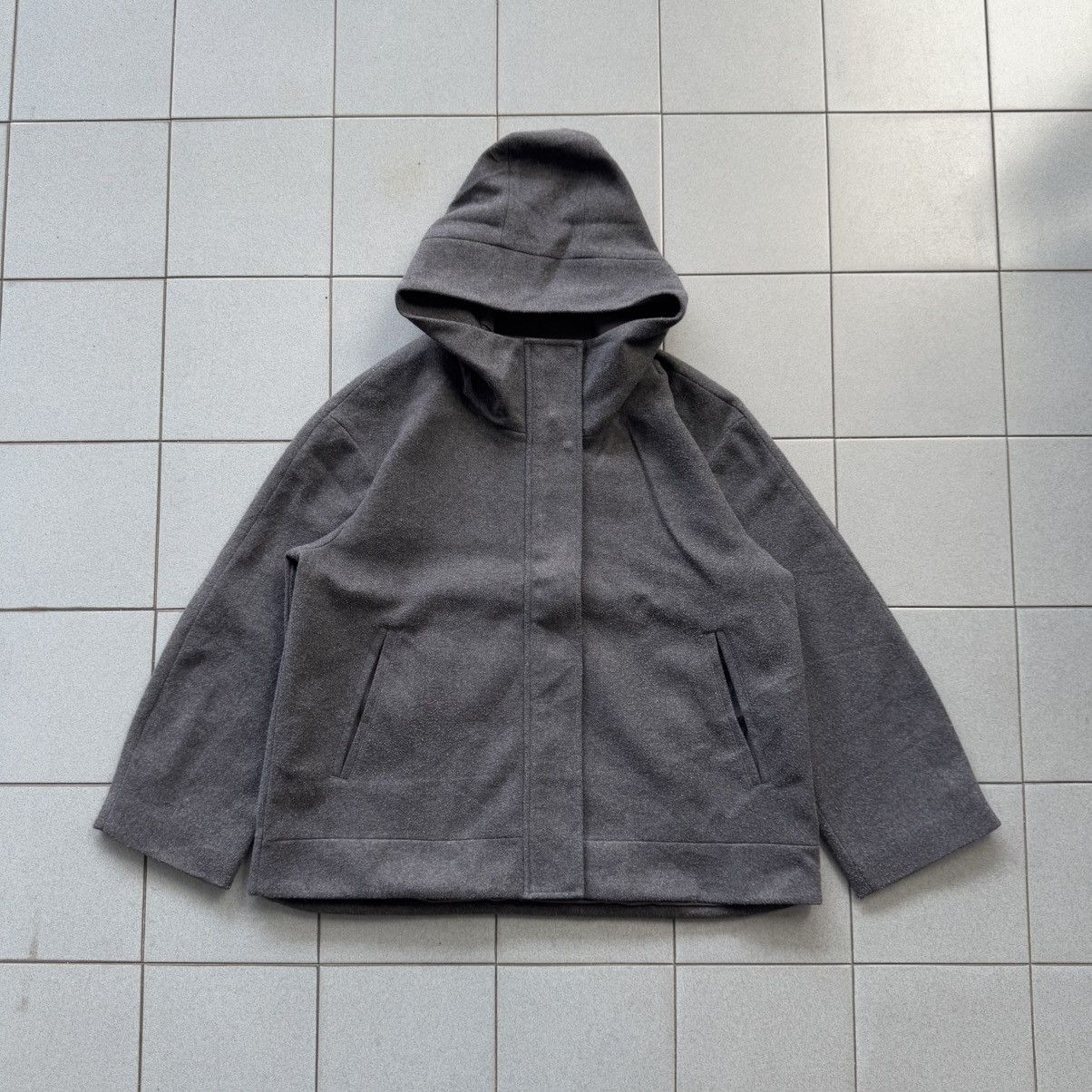 Melton Hoodie Wool Coat Wool Coat Long Hoodie Coat Auralee Brushed