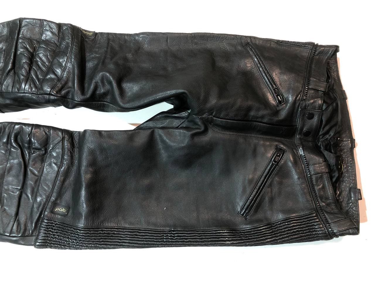 Genuine Leather Polo Racing Moto Leather Pants Black Size US 32 / EU 48 - 8 Thumbnail