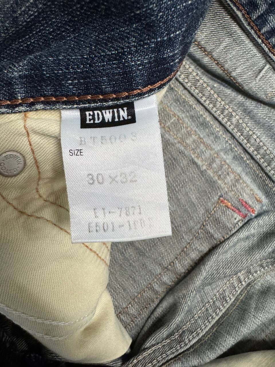Japanese Brand THRASHED 90s Edwin Sick Faded Distressed Twist Leg Blue Jean Size US 32 / EU 48 - 13 Thumbnail