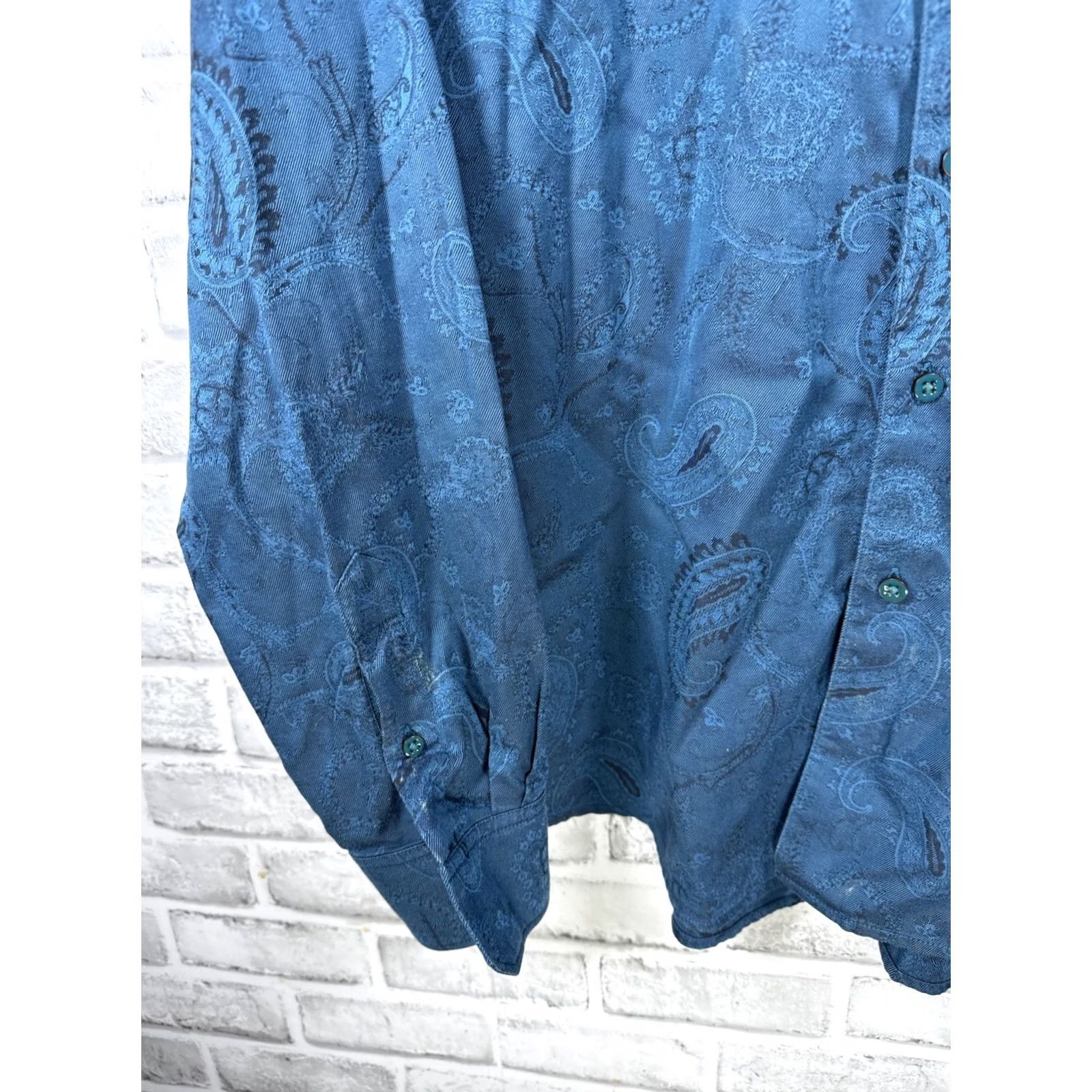 Robert Graham ROBERT GRAHAM Blue Paisley Classic Fit Button-Up Long Sleeve Mens L Size US L / EU 52-54 / 3 - 5 Thumbnail