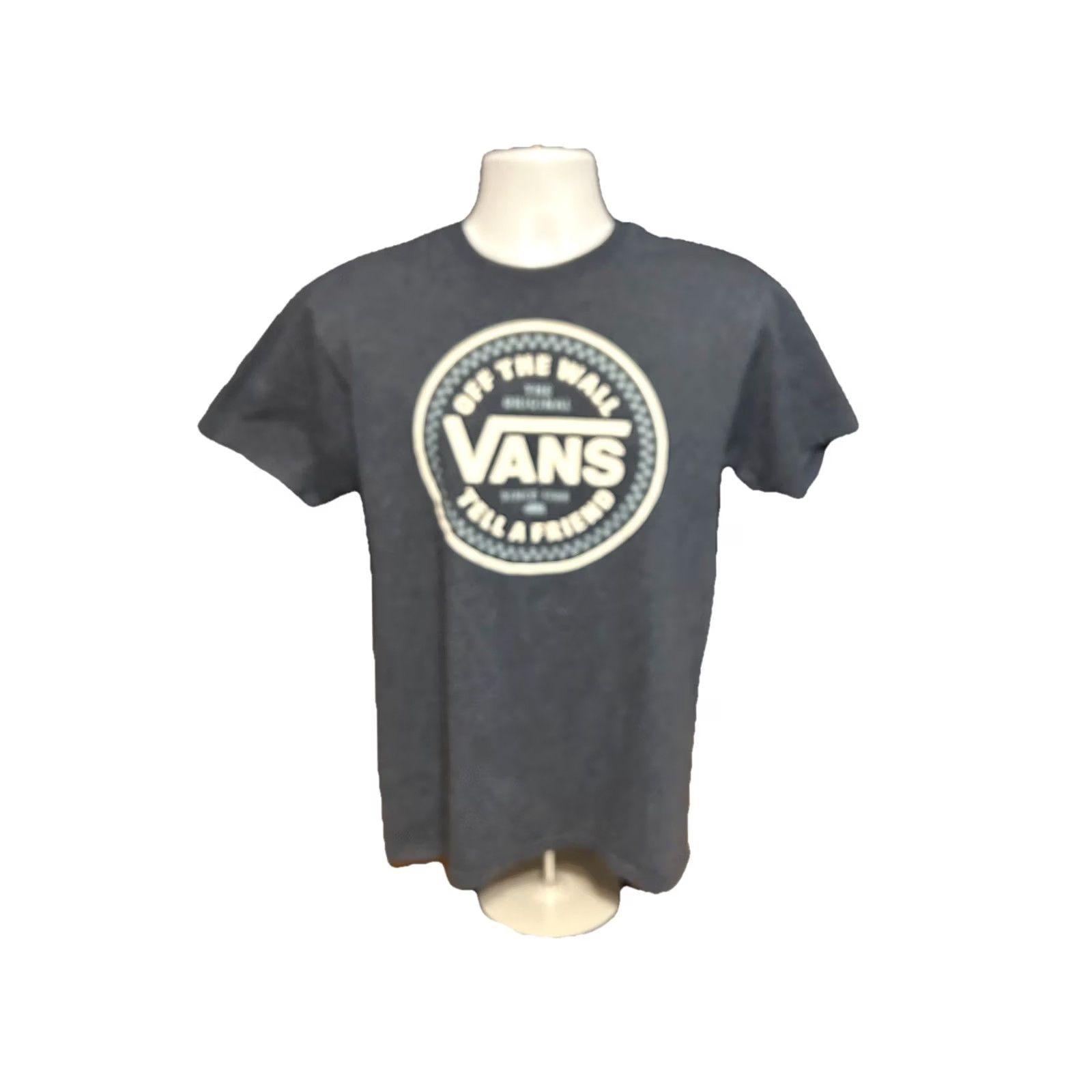 Vans VANS Shirt M Blue Off The Wall Tell Friend Adult Medium Heather Short Sleeve Size US M / EU 48-50 / 2 - 2 Thumbnail