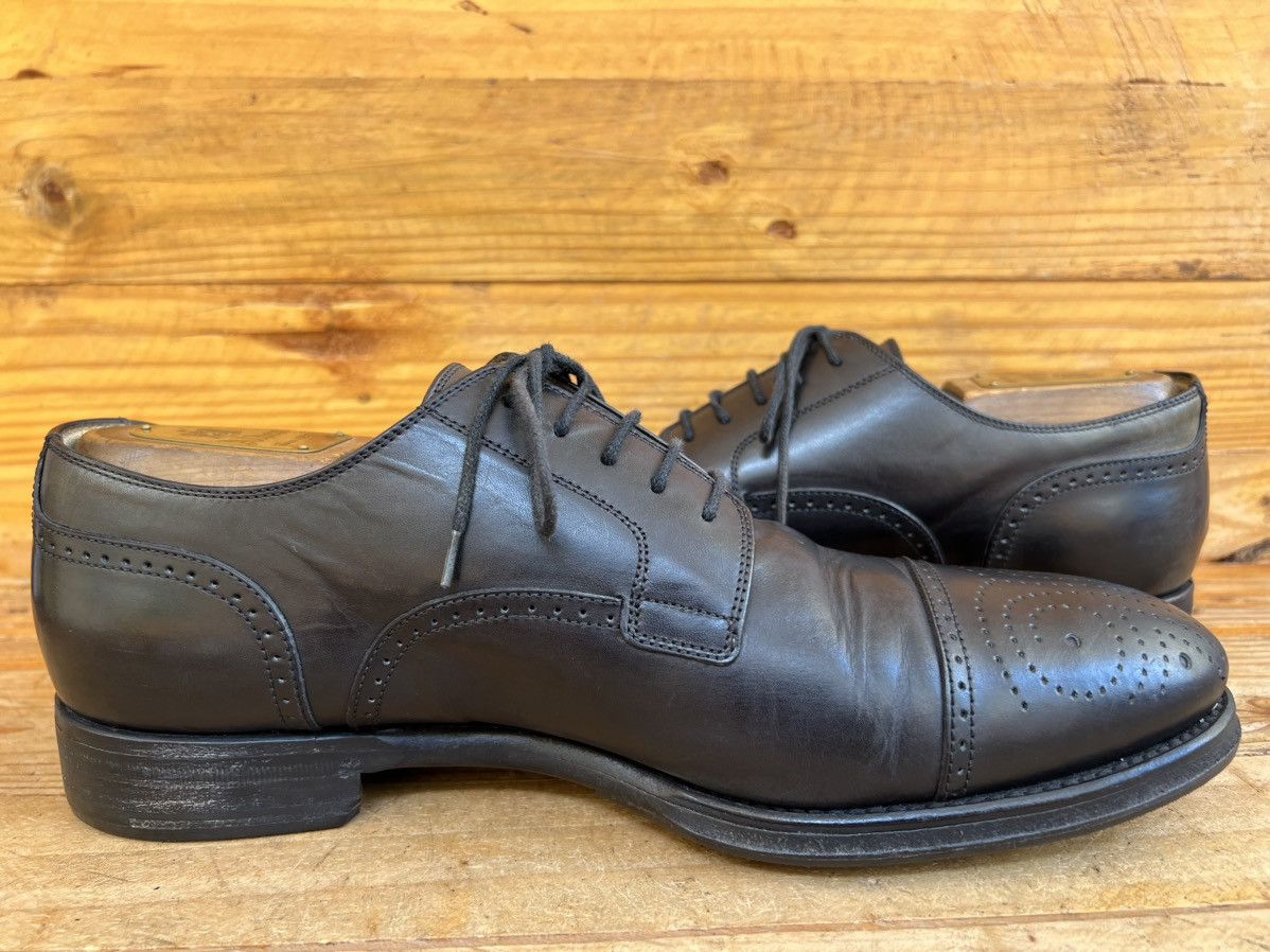 Gucci Gucci Black Leather Lace-up Perforated Cap Toe Dress Shoes Size US 8 / EU 41 - 9 Thumbnail