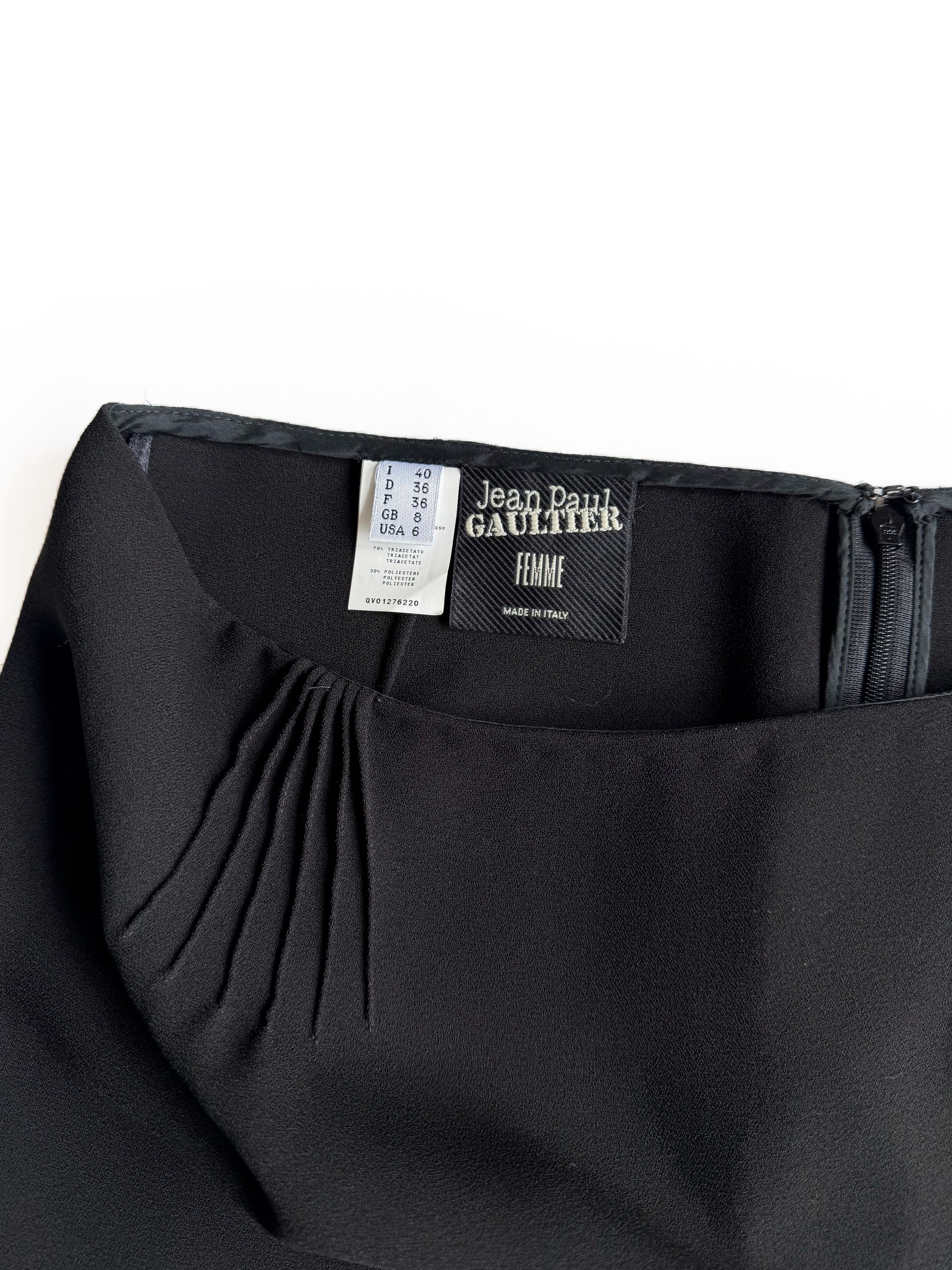 Jean Paul Gaultier Jean Paul Gaultier Femme Vintage Pencil Skirt Pleated Waist Size 28" / US 6 / IT 42 - 2 Thumbnail